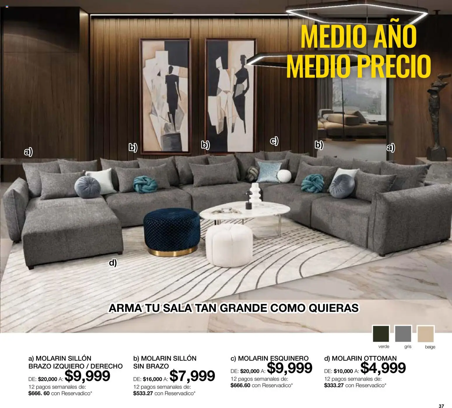 Nuevas ofertas de Muebles Dico válidas en toda la República Mexicana desde el 01/08/2026. ¡Encuentra las mejores ofertas en Muebles Dico catálogo! | Página: 37 | Productos: Sillón