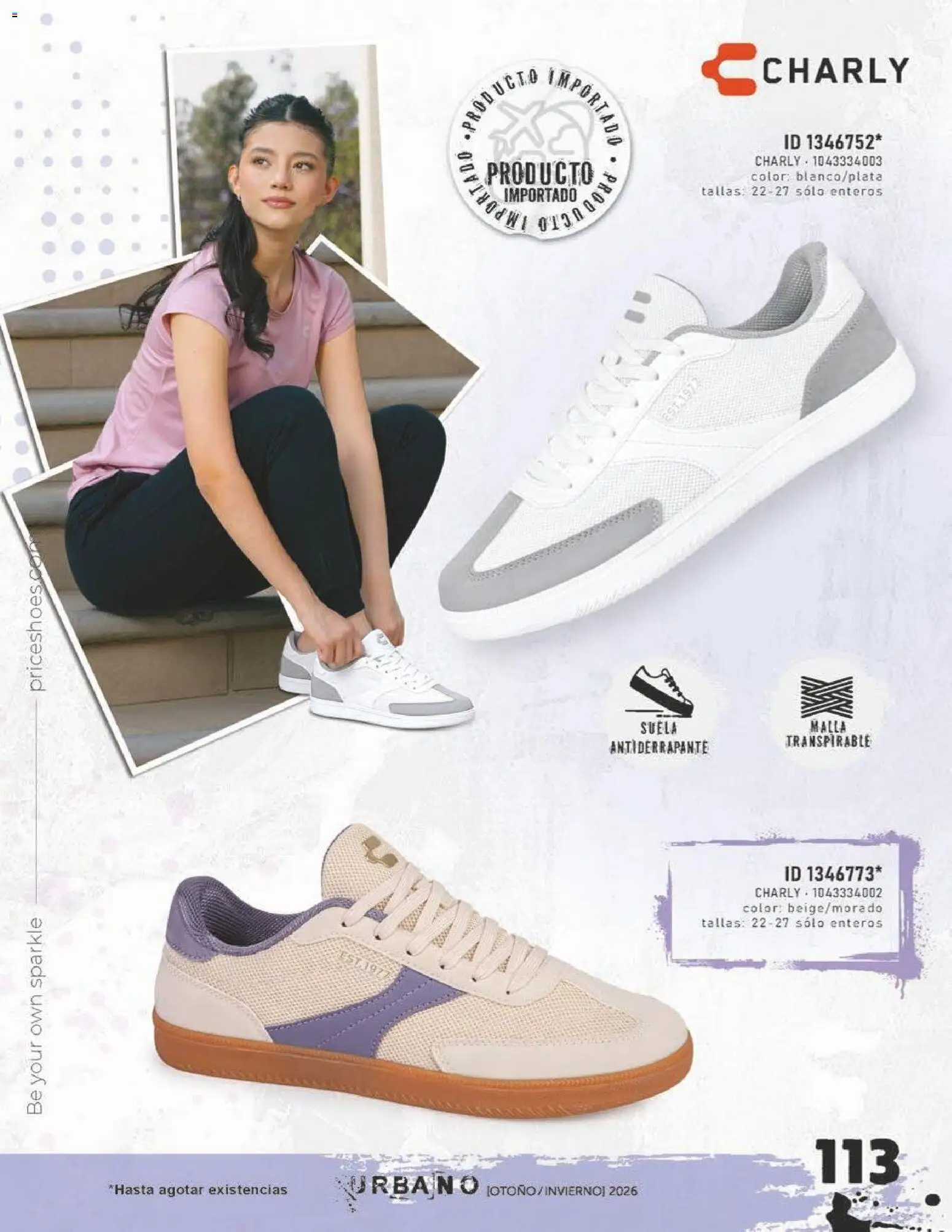 Nuevas ofertas de Price Shoes válidas en toda la República Mexicana desde el 31/07/2026. ¡Encuentra las mejores ofertas en Price Shoes catálogo Urbano! | Página: 113 | Productos: Malla