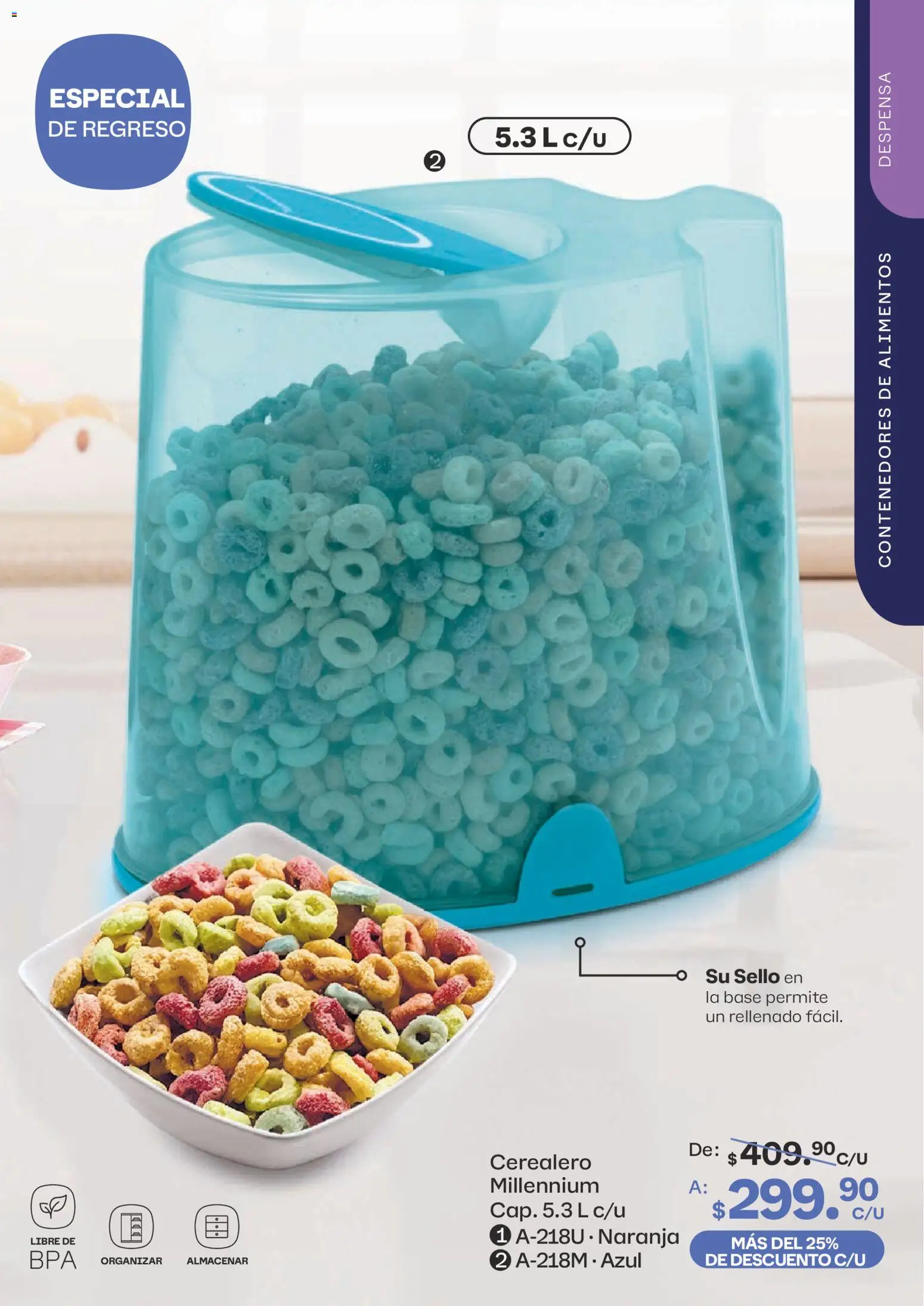 Nuevas ofertas de Tupperware válidas en toda la República Mexicana desde el 13/07/2026. ¡Encuentra las mejores ofertas en Tupperware catálogo! | Página: 67 | Productos: Despensa