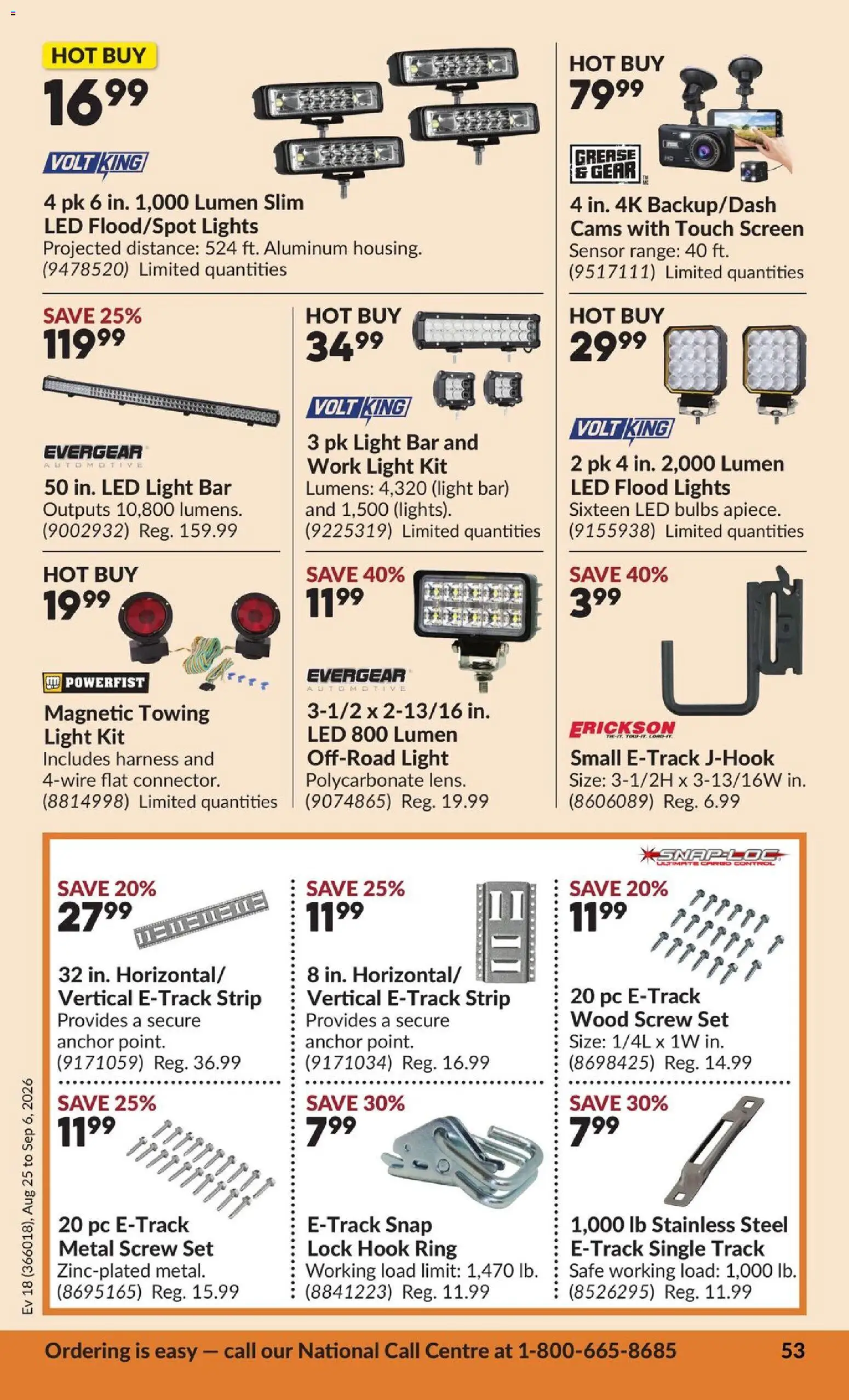Princess Auto flyer valid from Aug 25, 2026 | Page: 54 | Products: PC, LED light