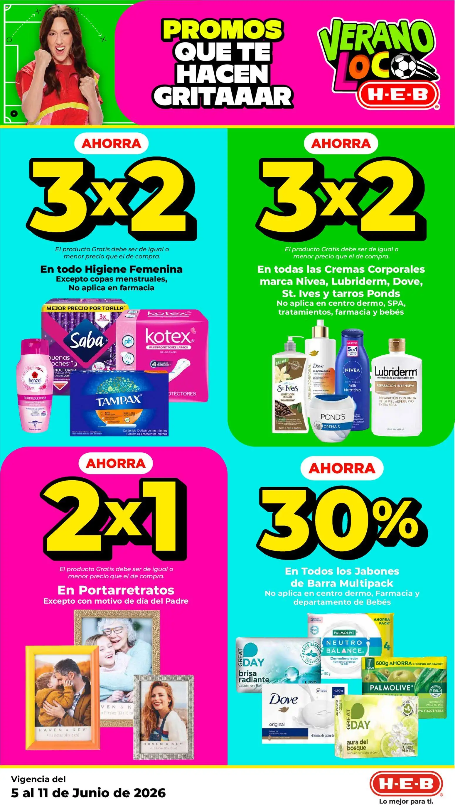 Nuevas ofertas de H-E-B válidas en toda la República Mexicana desde el 05.06.2026. ¡Encuentra las mejores ofertas en H-E-B folleto! | Página: 7 | Productos: Radiante, Barra, Té, Jabón