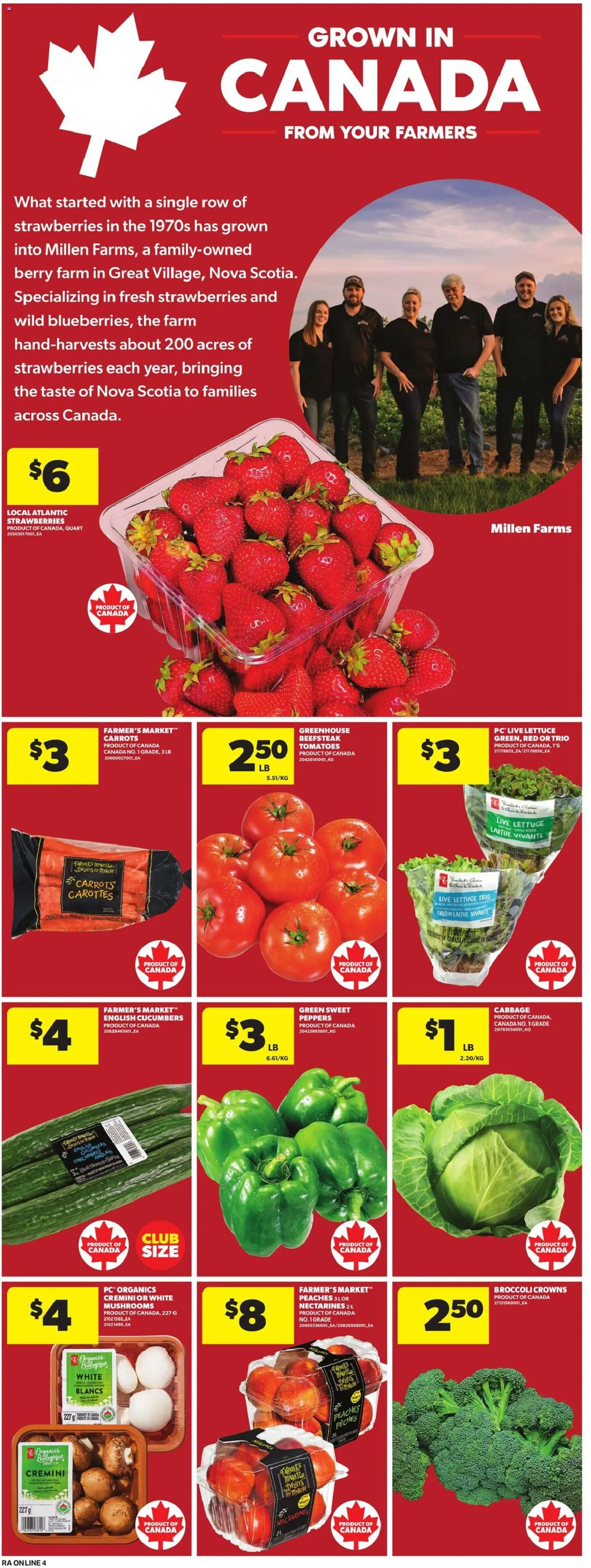 Atlantic Superstore flyer valid from Aug 6, 2026 | Page: 10 | Products: Strawberries, Cucumbers, Tomatoes