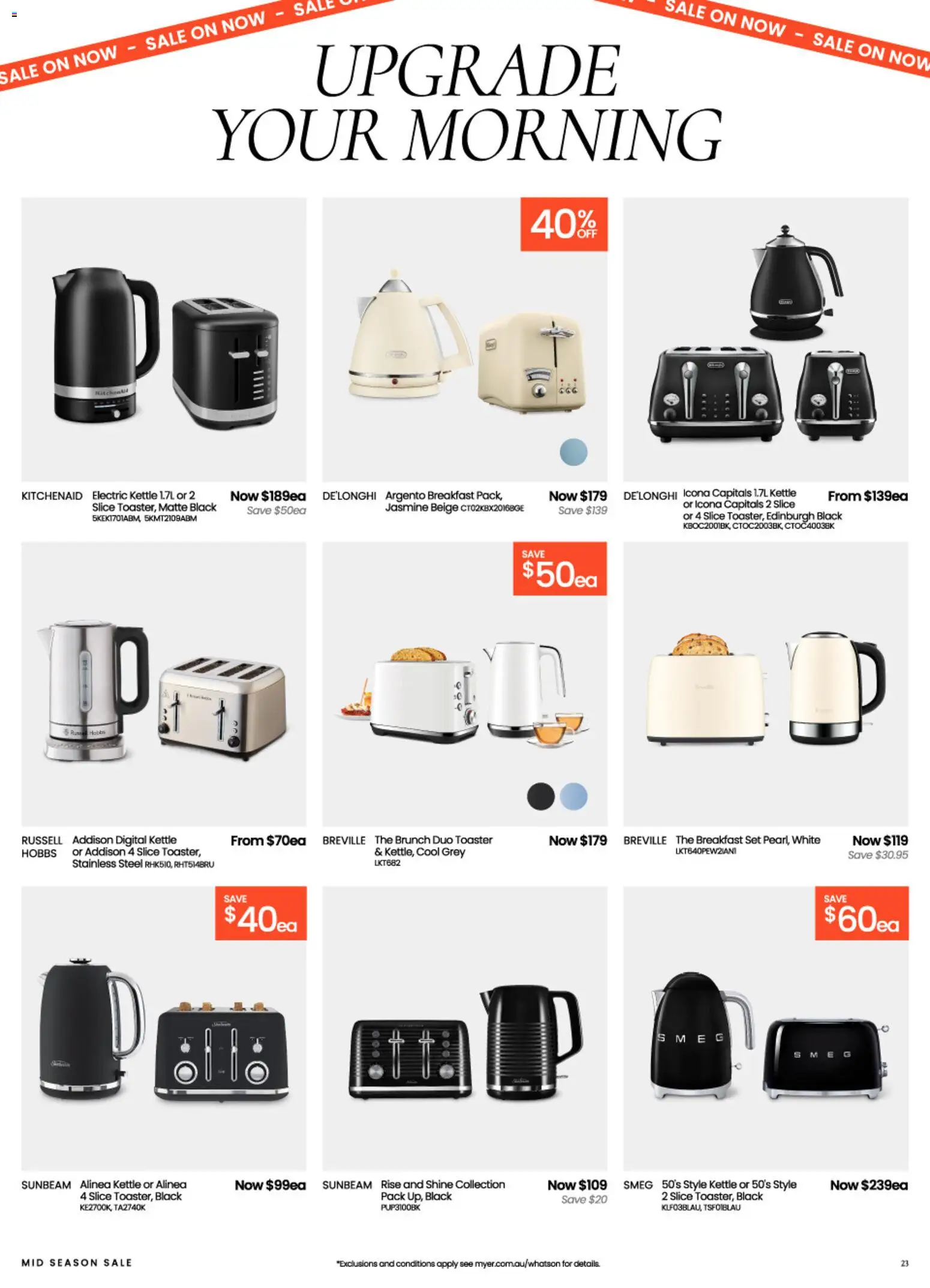 Myer catalogue - valid from 09/09/2026 | Page: 23 | Products: Electric kettle, Digital, Kettle, Toaster
