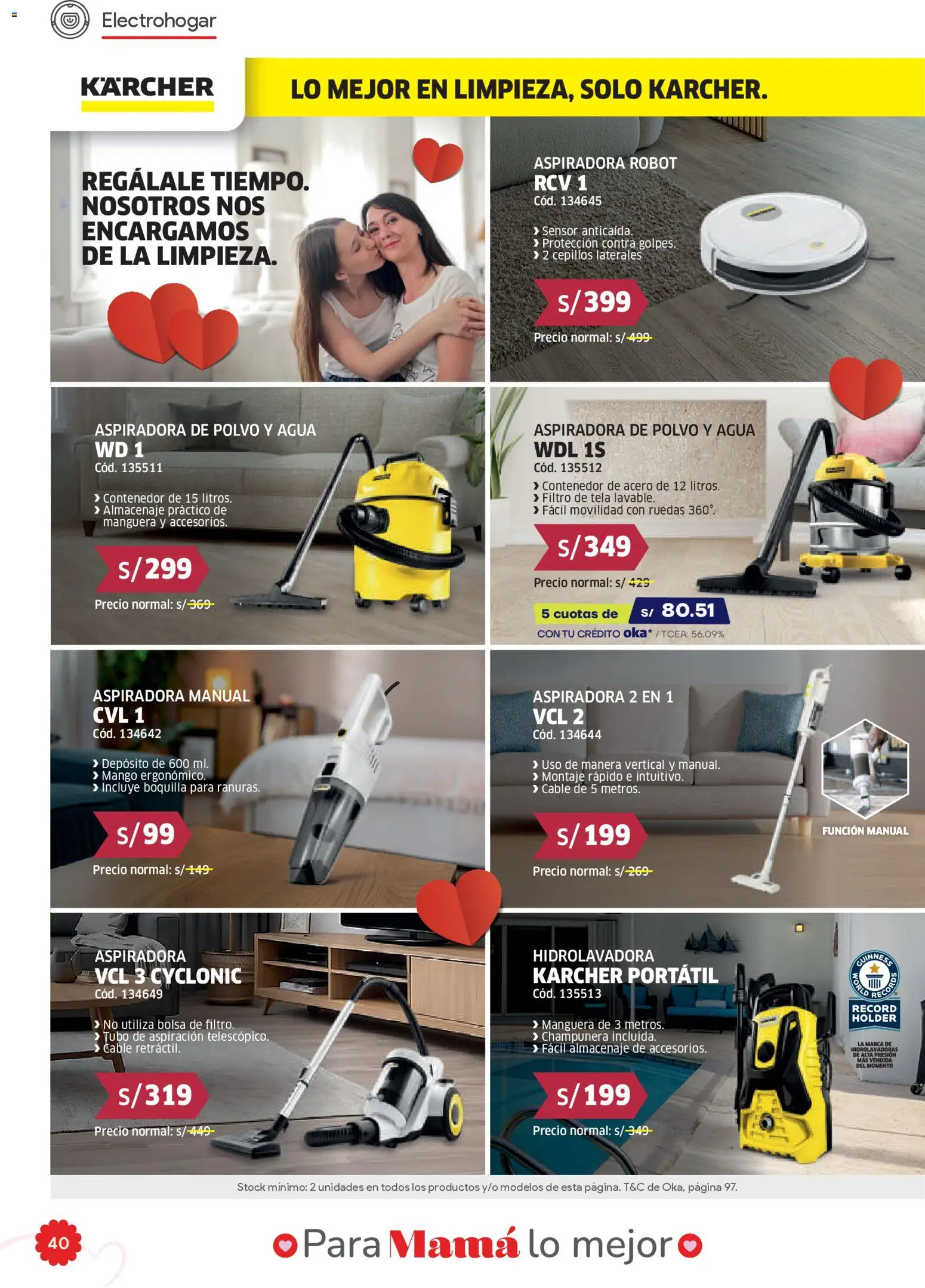Catálogo Hiraoka válido desde 25.04.2026 | Página: 40 | Productos: Cable, Bolsa, Aspiradora, Polvo