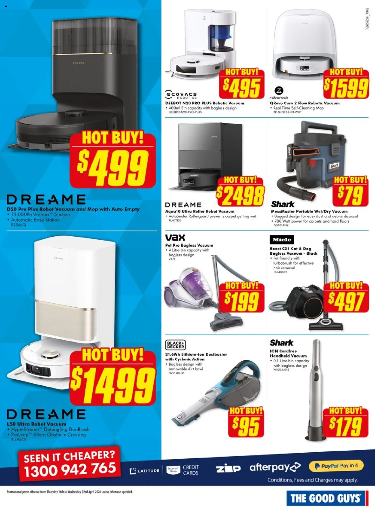 The Good Guys catalogue - valid from 15.04.2026 | Page: 21 | Products: Mop, Hair removal, Portable, Robot