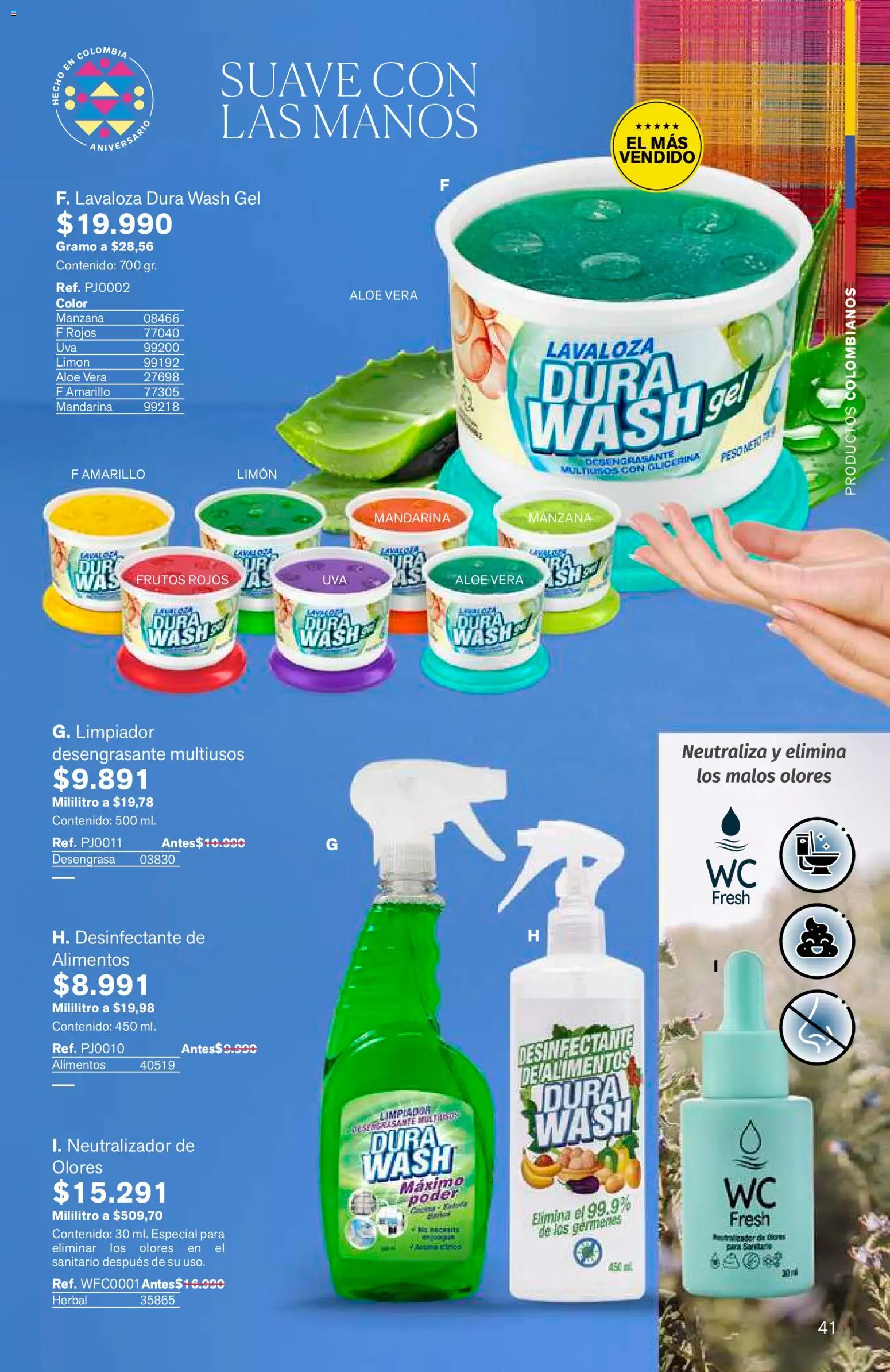 Leonisa revista - valida desde el 25/06/2026 | Página: 41 | Productos: Sanitario, Manzana, Desinfectante, Loción tonificante