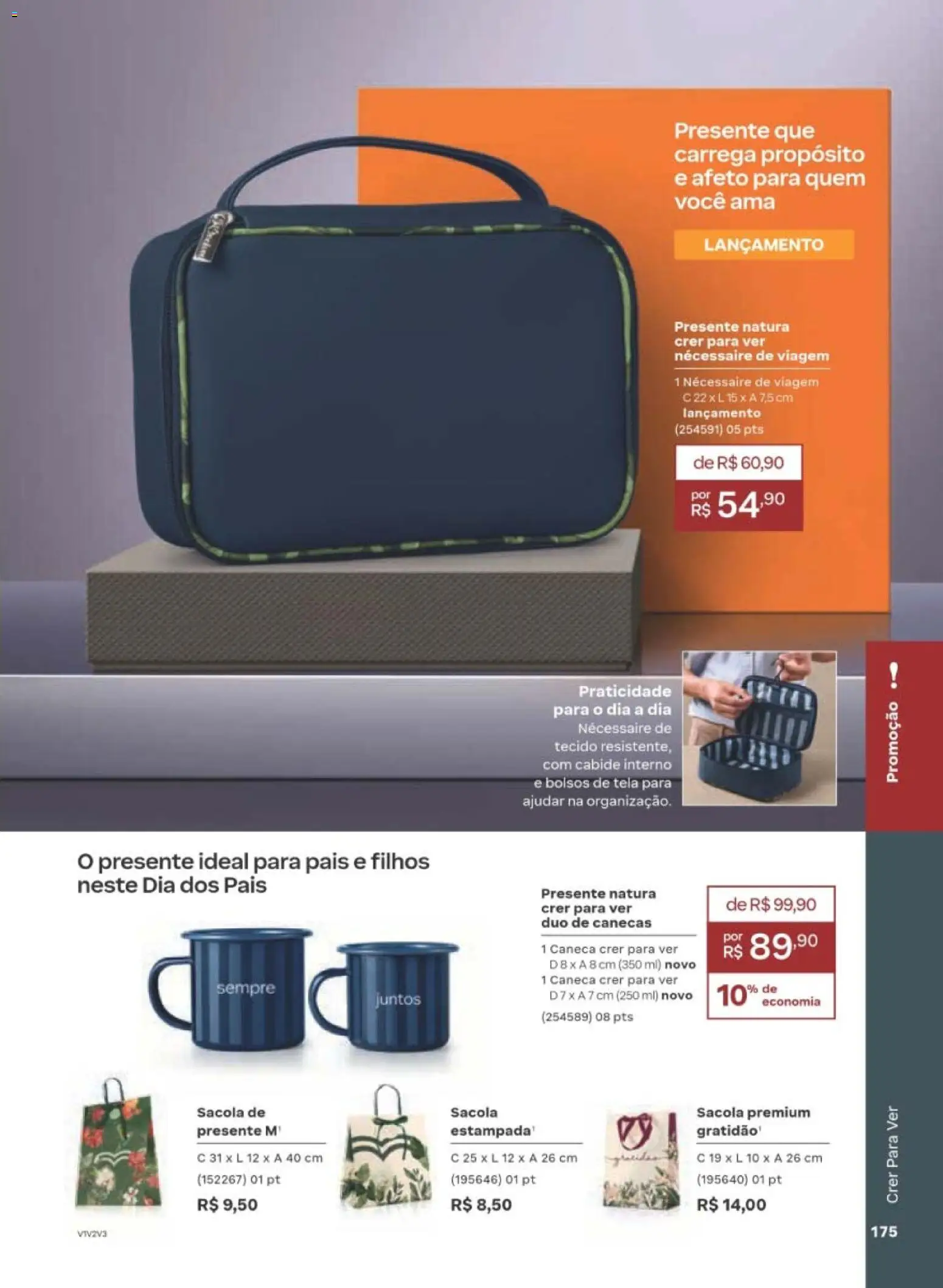 Natura Folheto - válido de 29/06/2026 | Página: 175 | Produtos: Necessaire, Tela, Caneca, Tecido