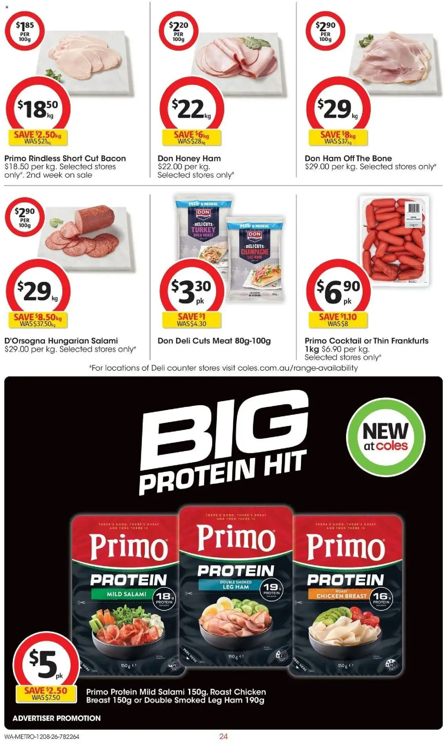 Coles catalogue - valid from 12/08/2026 | Page: 24 | Products: Protein, Honey, Chicken, Turkey