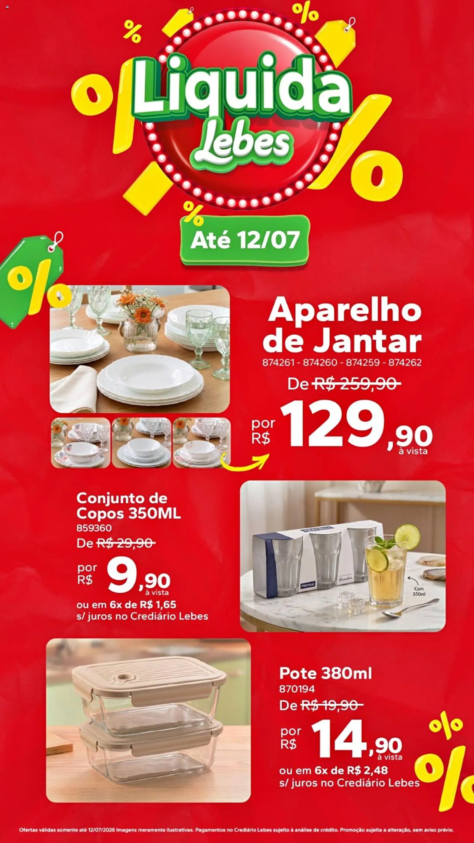 Lebes Folheto - válido de 09/07/2026 | Página: 2 | Produtos: Copos