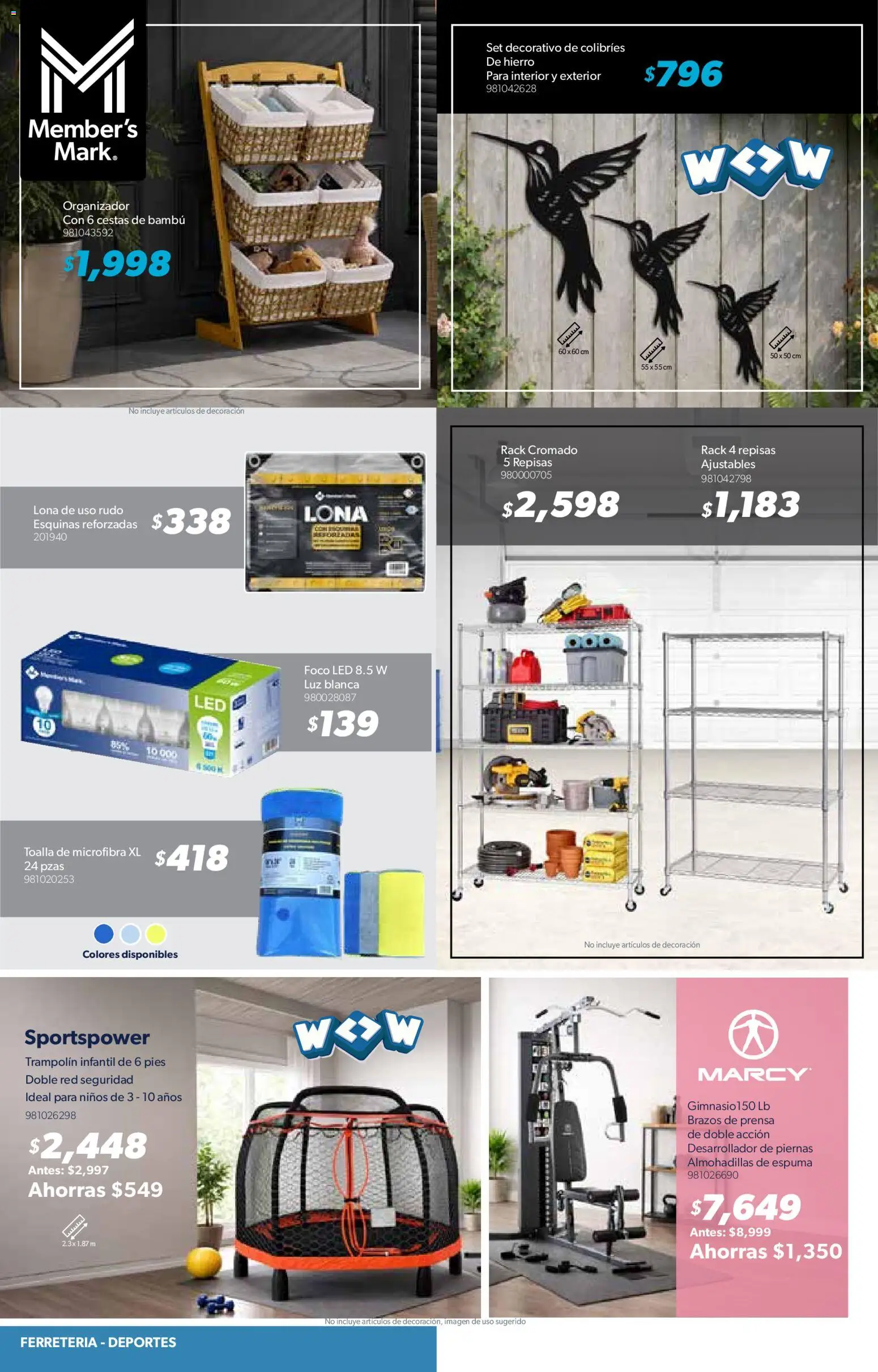 Nuevas ofertas de Sam's Club válidas en toda la República Mexicana desde el 01.05.2026. ¡Encuentra las mejores ofertas en Sam's Club catálogo! | Página: 20 | Productos: Espuma, Toalla, Organizador, Foco