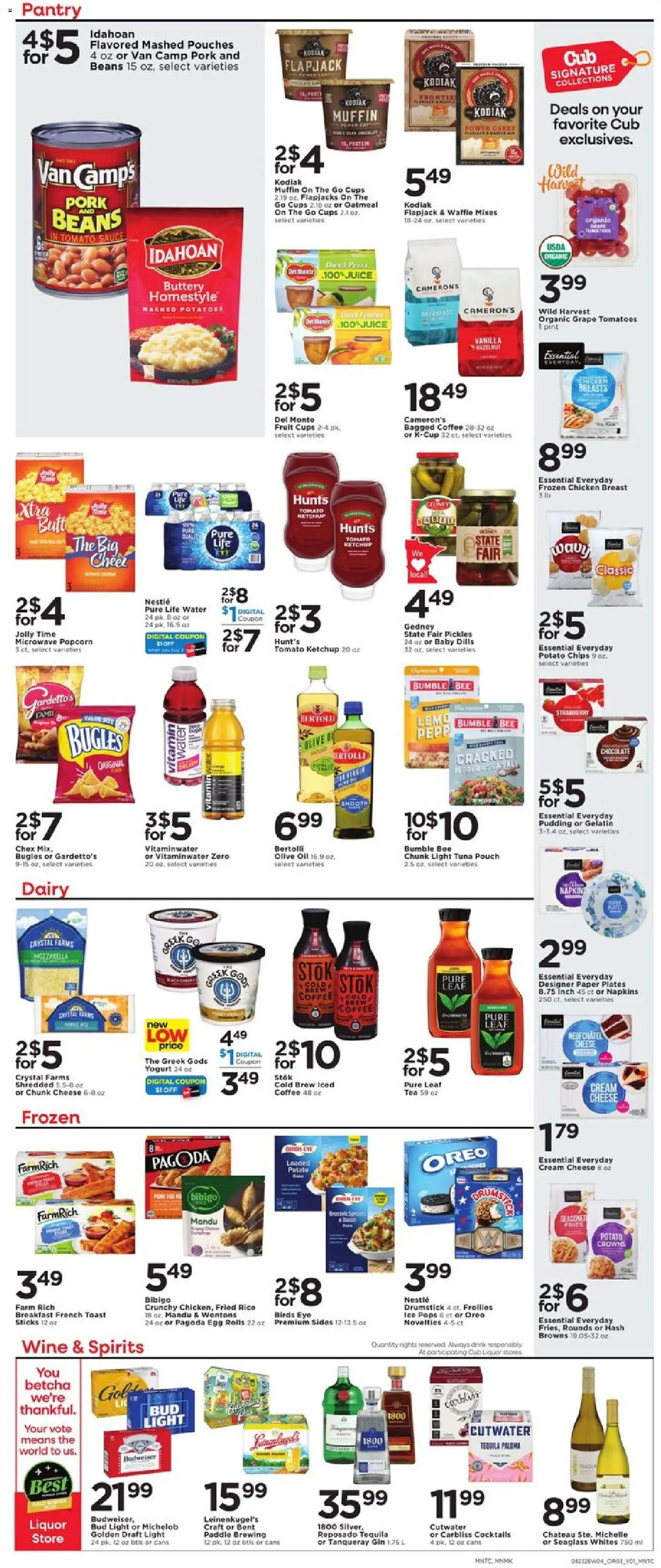 Cub Foods Weekly Ad - valid from 08/23/2026 | Page: 5 | Products: Pork, Chips, Iced coffee, Tuna