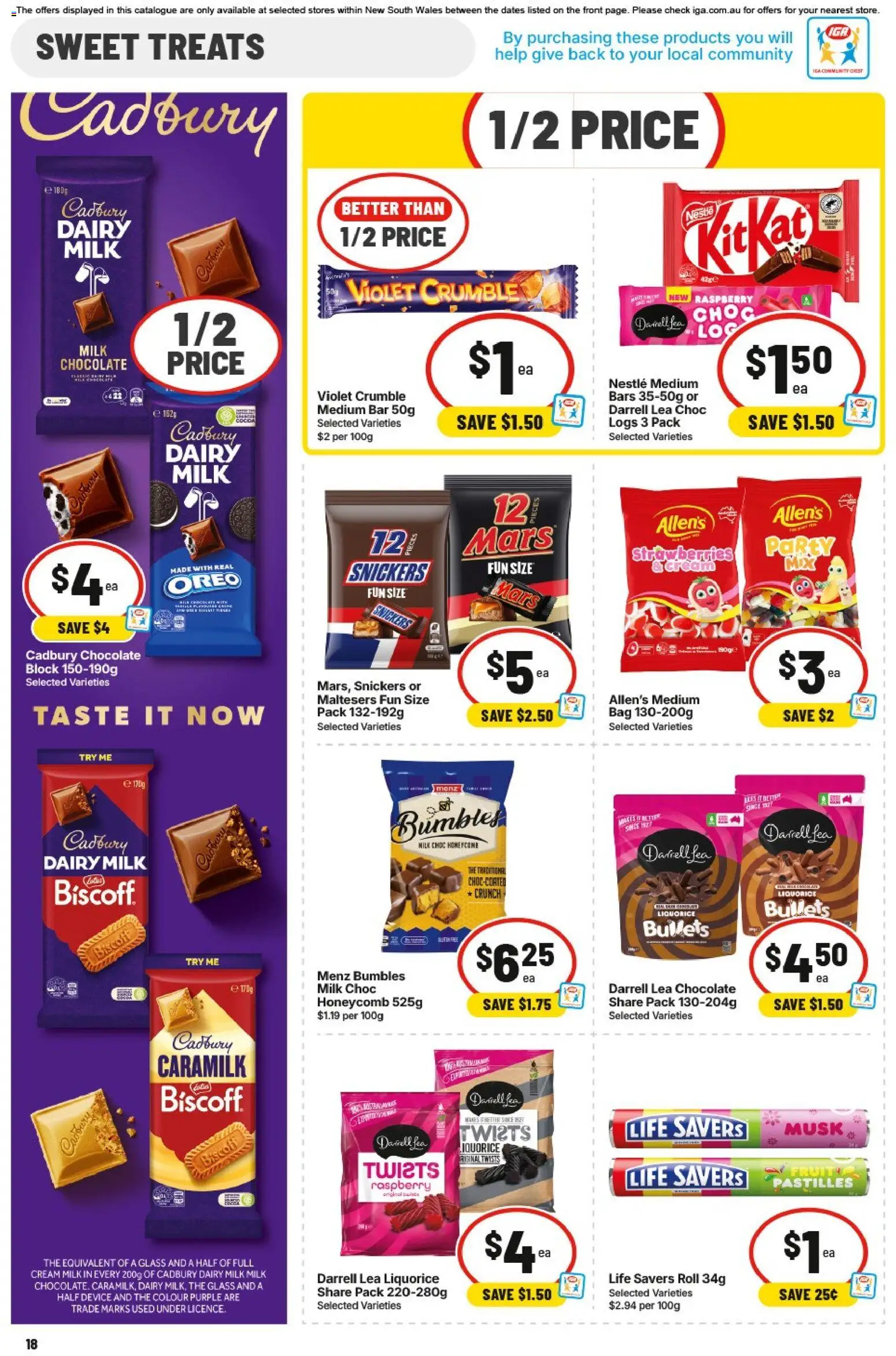 IGA catalogue - valid from 19/08/2026 | Page: 16 | Products: Chocolate, Strawberries, Cream, Snickers