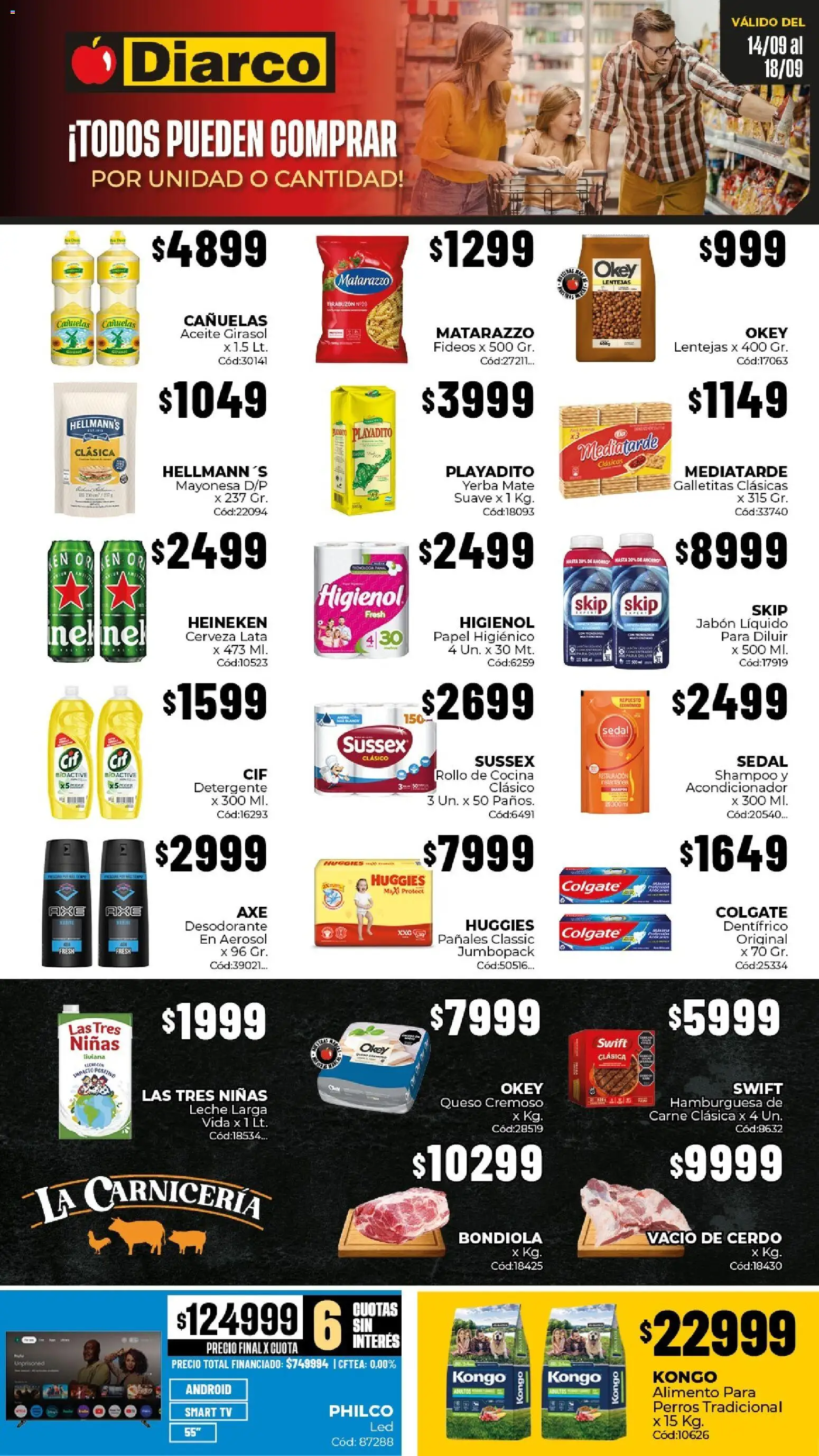 Diarco - Ofertas en Tierra del Fuego │ válido desde el 14/09/2026 | Página: 1 | Productos: Cocina, Galletitas, Leche, Queso