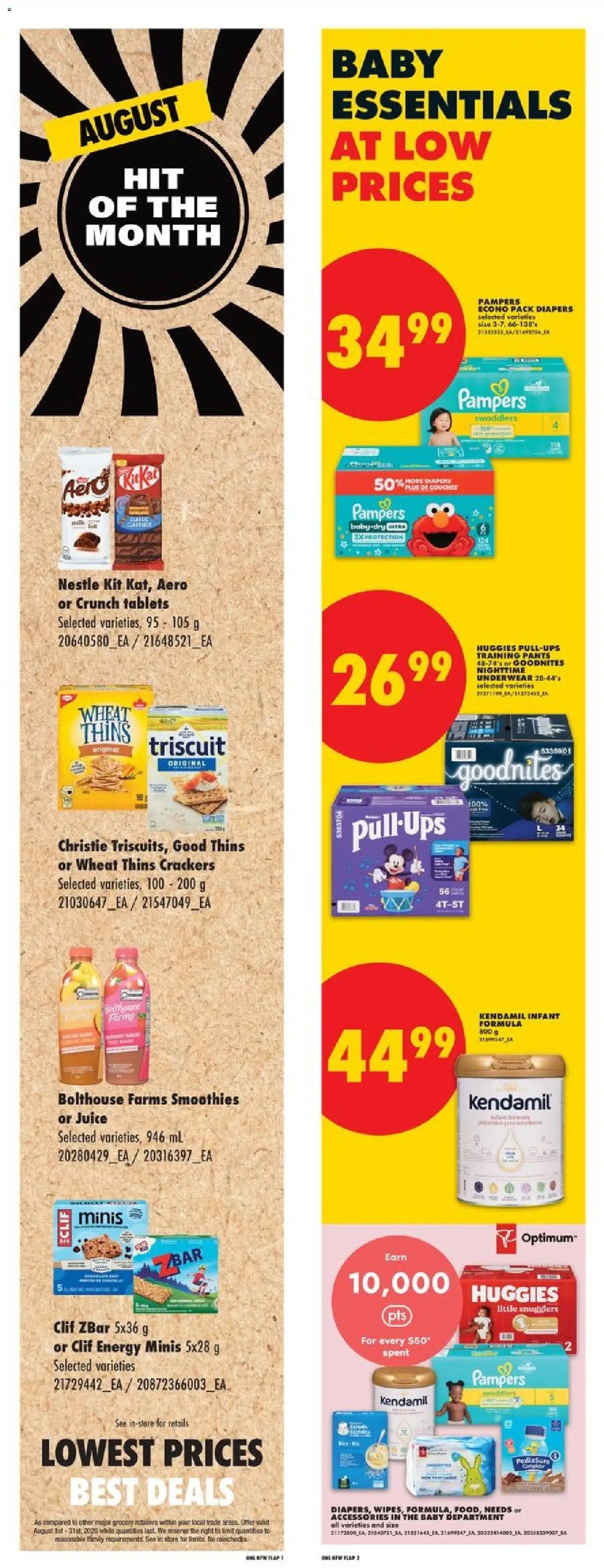 No Frills flyer valid from Aug 20, 2026 | Page: 6 | Products: Crackers, Diapers, Pants, Juice