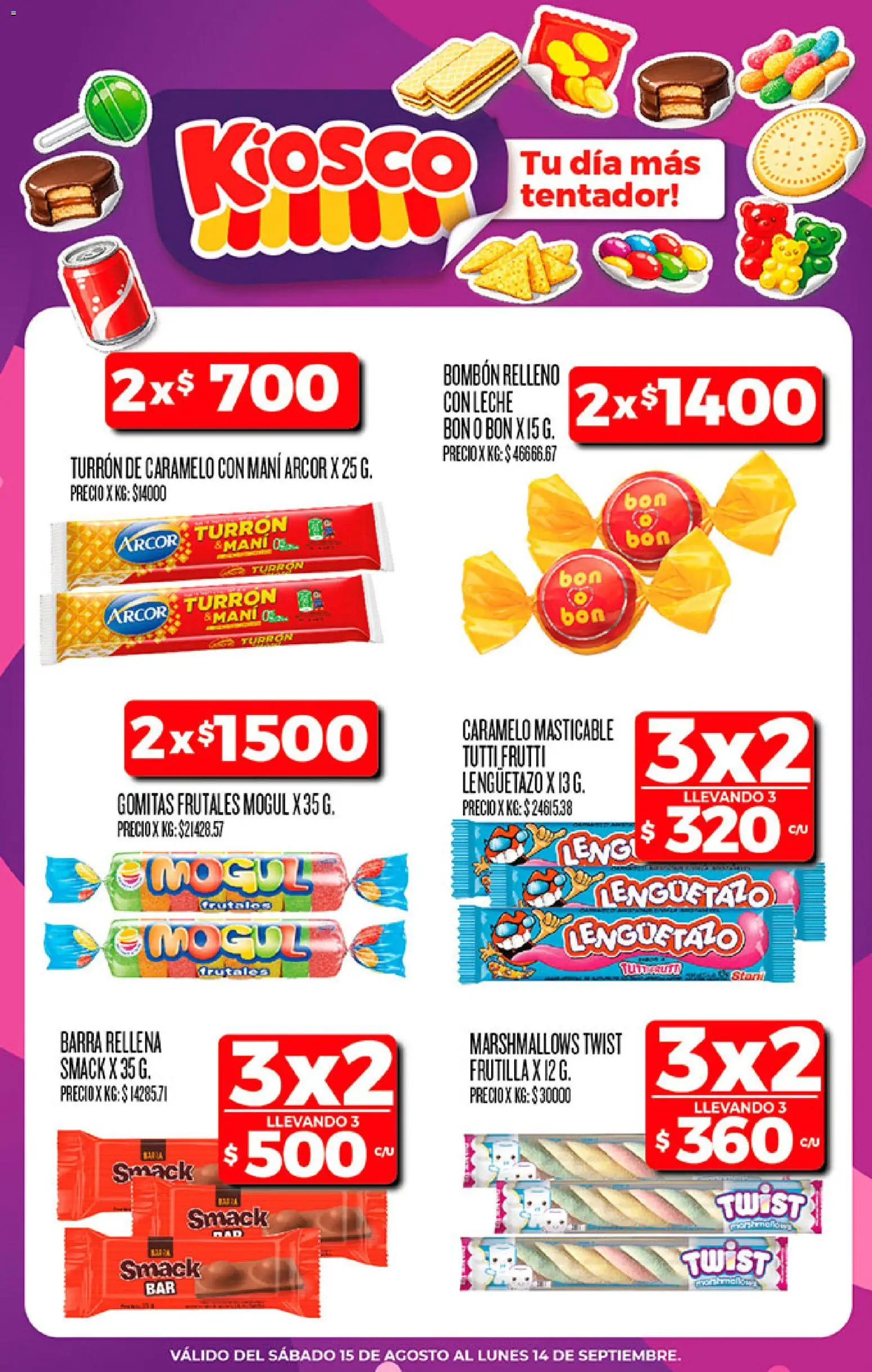 Supermercado DIA Ofertas │ válido desde el 19/08/2026 | Página: 20 | Productos: Gomitas, Mani, Chocolate, Turrón