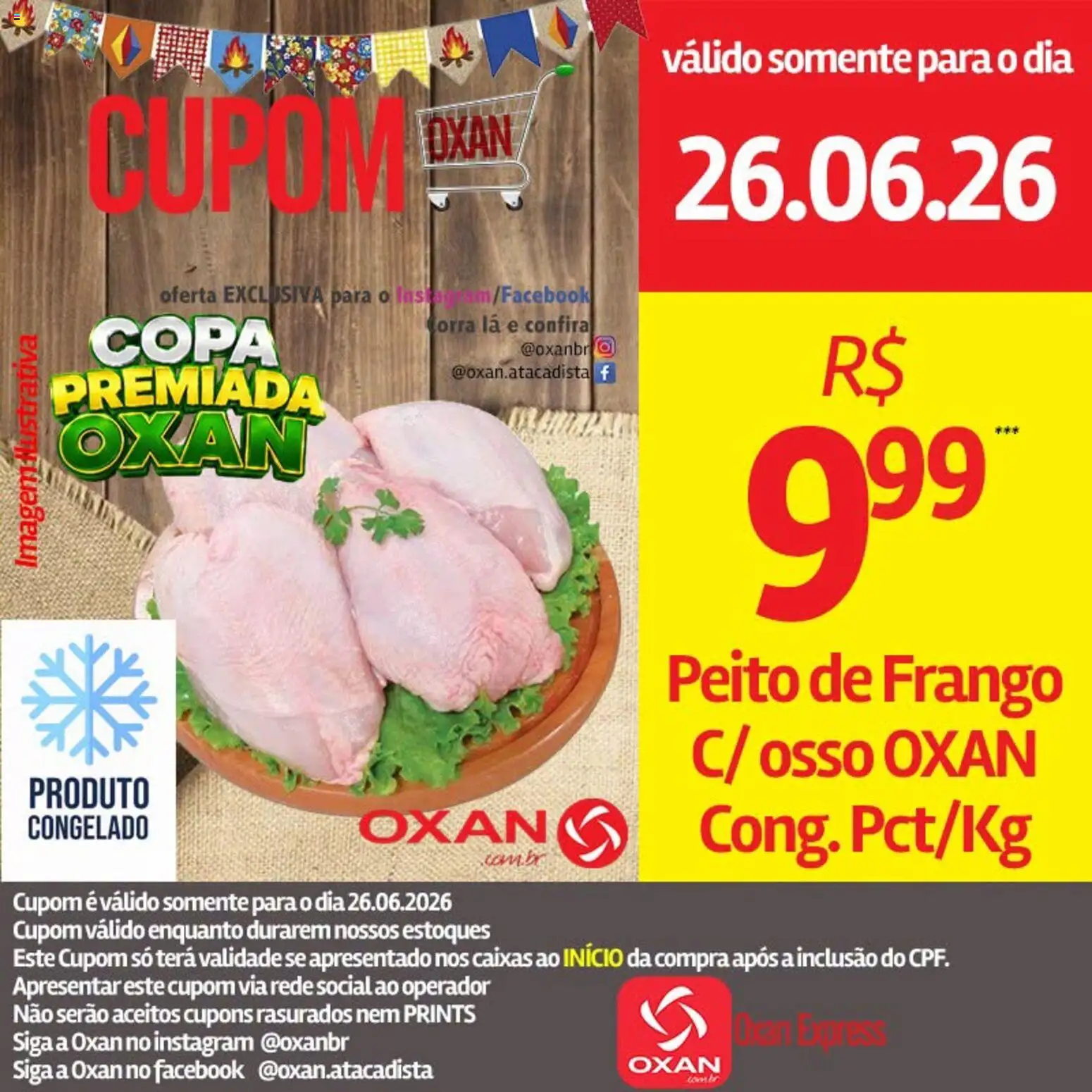 Oxan Atacadista Folheto - válido de 26/06/2026 | Página: 12 | Produtos: Copa, Frango, Peito de frango