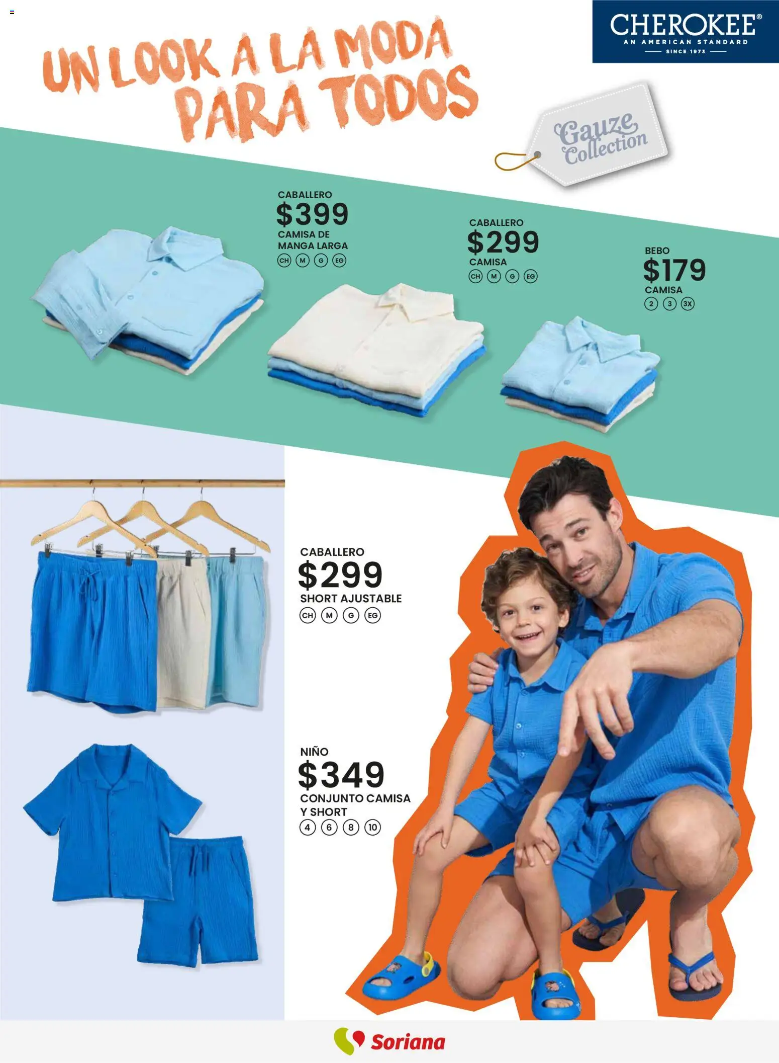 Nuevas ofertas de Soriana válidas en toda la República Mexicana desde el 12.03.2026. ¡Encuentra las mejores ofertas en Soriana - Catálogo Primavera Verano Híper Nacional! | Página: 13 | Productos: Camisa, Manga, Conjunto, Short