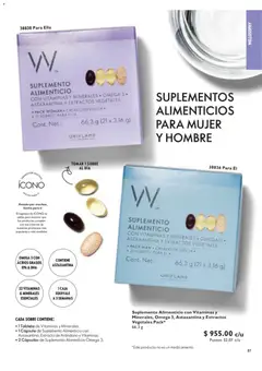 Vista previa de Oriflame campaña 11 2026, nuevo folleto de la tienda, válido en México a partir del 01/08/2026 | Página: 87 | Productos: Vitaminas, Caja, Tableta, Sobre