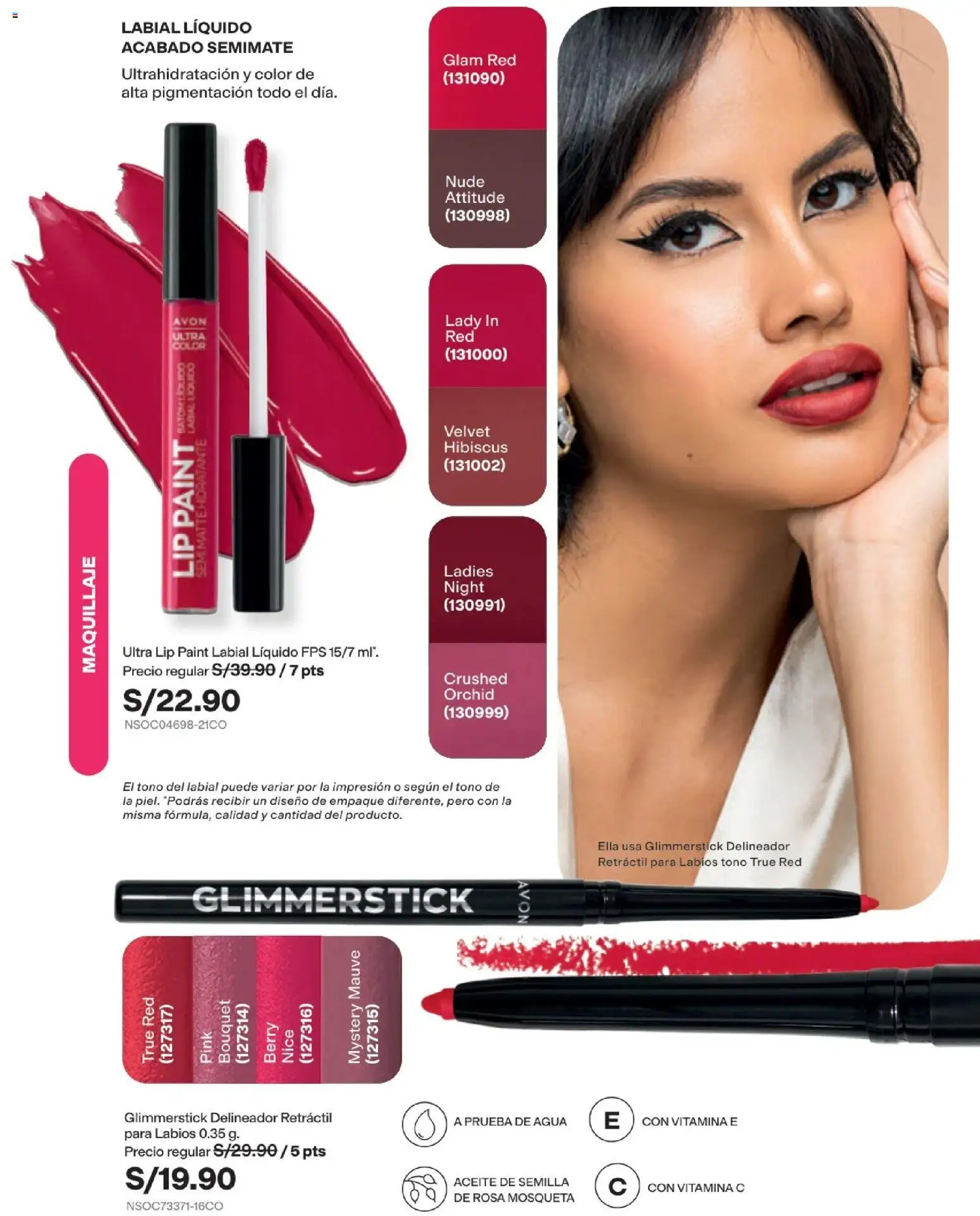 Catálogo Avon válido desde 15/09/2026 | Página: 21 | Productos: Delineador, Aceite, Empaque, Agua