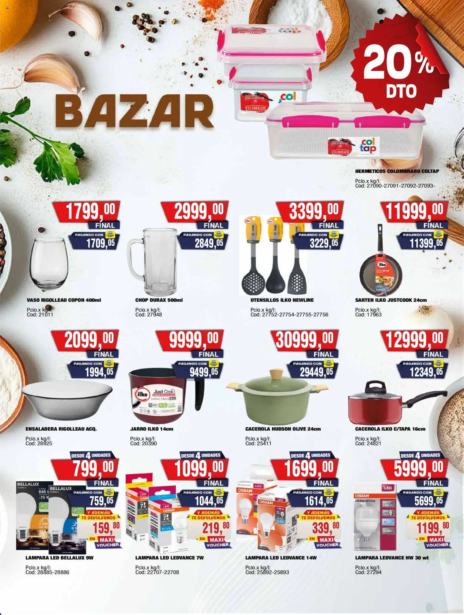 Maxiconsumo ofertas │ válido desde el 18.05.2026 | Página: 31 | Productos: Sartén, Lámpara, Ensaladera, Té