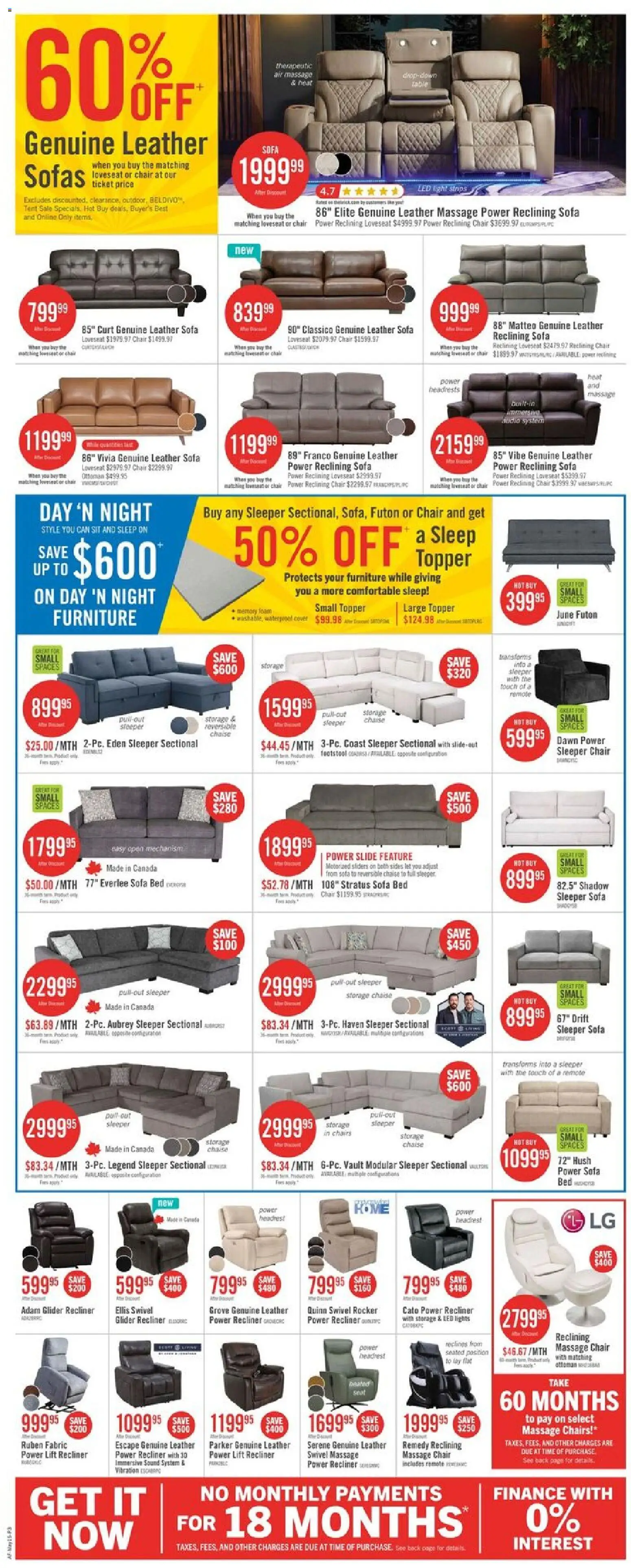 The Brick flyer valid from 15.05.2026 | Page: 5 | Products: Cream, Bed, Sofa, Chair