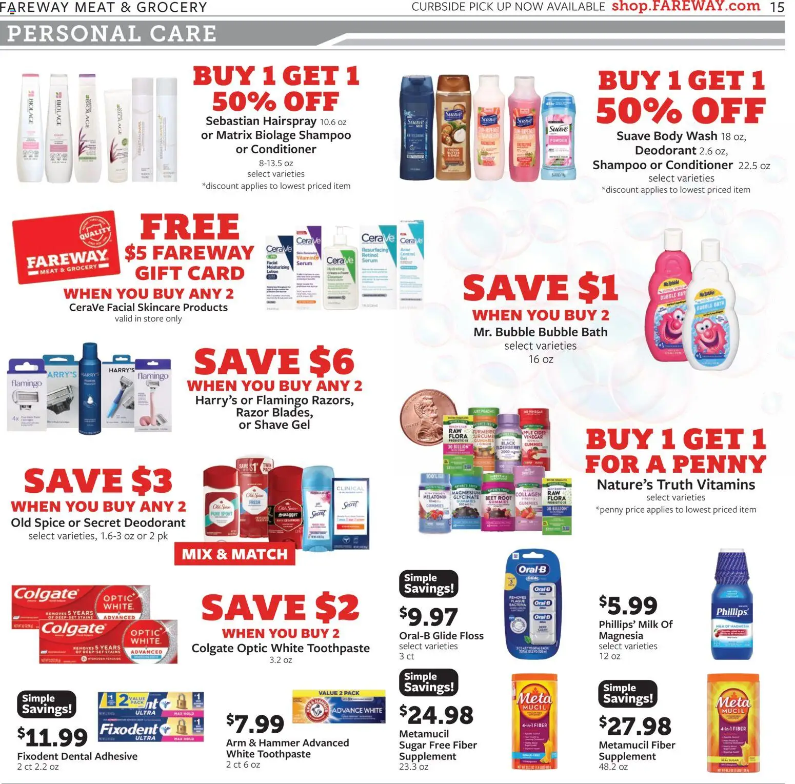Fareway Weekly Ad - valid from 07/20/2026 | Page: 15 | Products: Magnesium, Powder, Conditioner, Milk