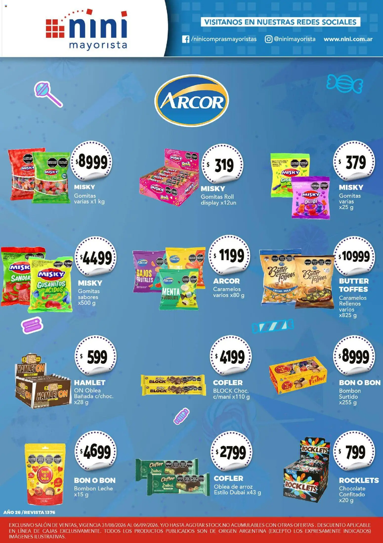 NINI Mayorista catálogo │ válido desde el 07/09/2026 | Página: 37 | Productos: Gomitas, Leche, Chocolate, Arroz