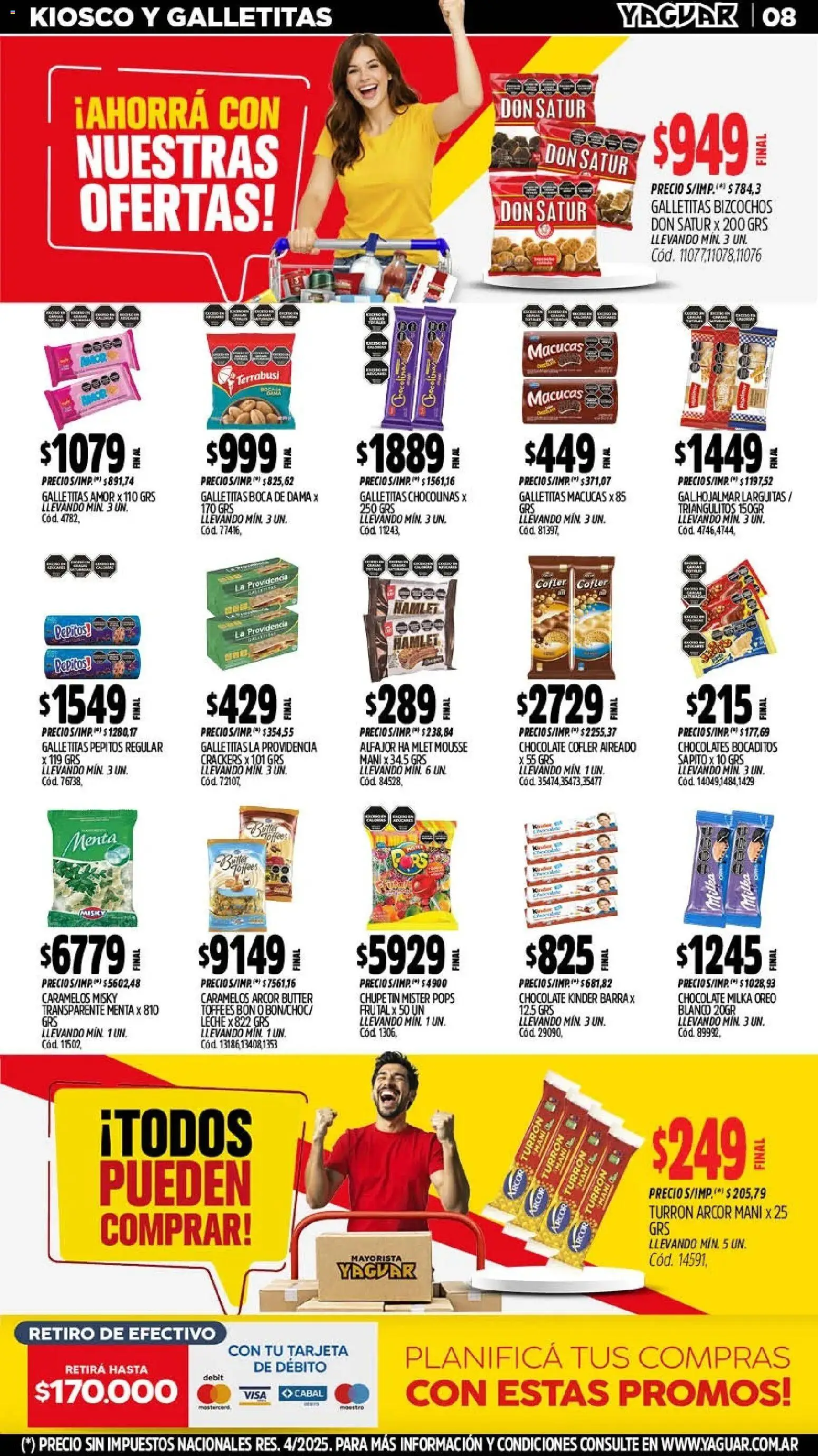 Yaguar - Oferta Semanal Chaco │ válido desde el 11.05.2026 | Página: 8 | Productos: Galletitas, Chocolate, Alfajor, Turrón