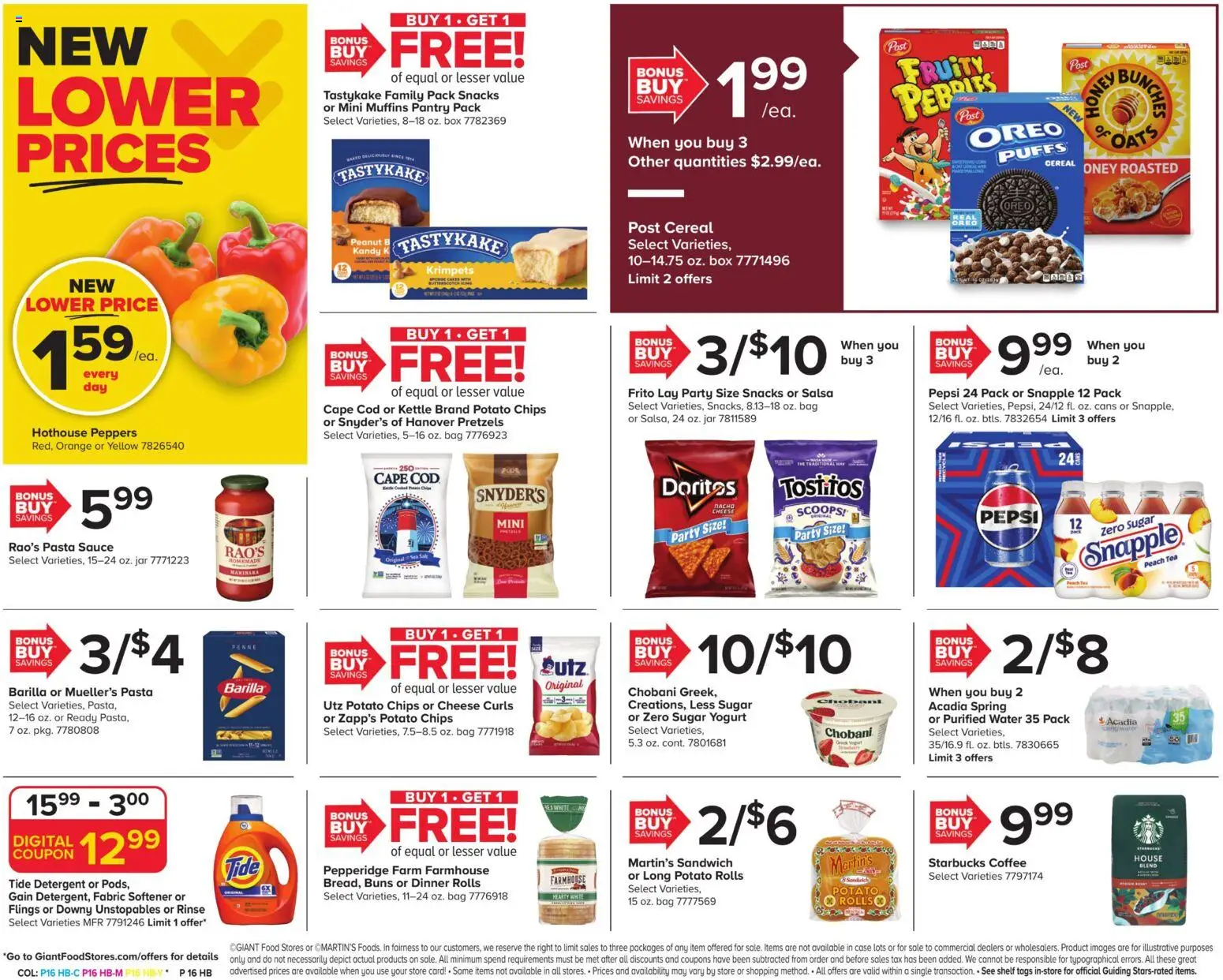 Giant Weekly Ad - valid from 07/17/2026 | Page: 4 | Products: Shelf, Peppers, Potato chips, Water