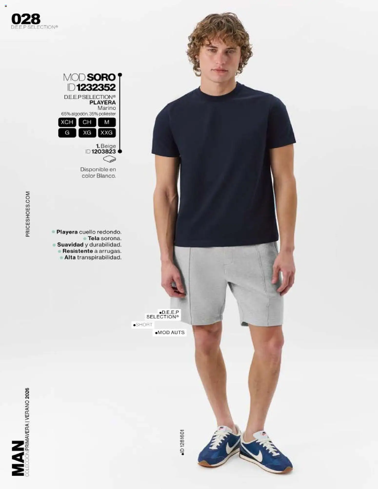 Nuevas ofertas de Price Shoes válidas en toda la República Mexicana desde el 03.04.2026. ¡Encuentra las mejores ofertas en Price Shoes catálogo Man! | Página: 28 | Productos: Playera, Short