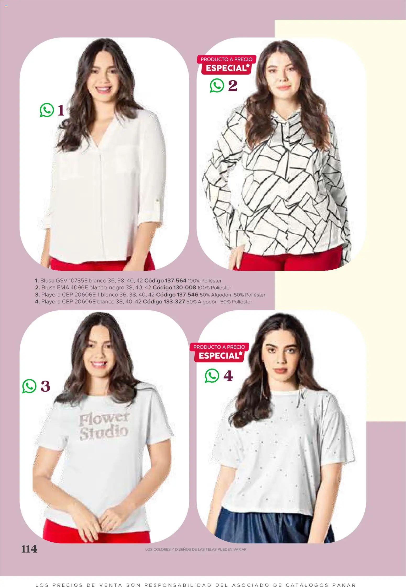 Nuevas ofertas de SC Pakar válidas en toda la República Mexicana desde el 31/07/2026. ¡Encuentra las mejores ofertas en SC Pakar catálogo Ropa! | Página: 114 | Productos: Blusa, Algodón, Playera