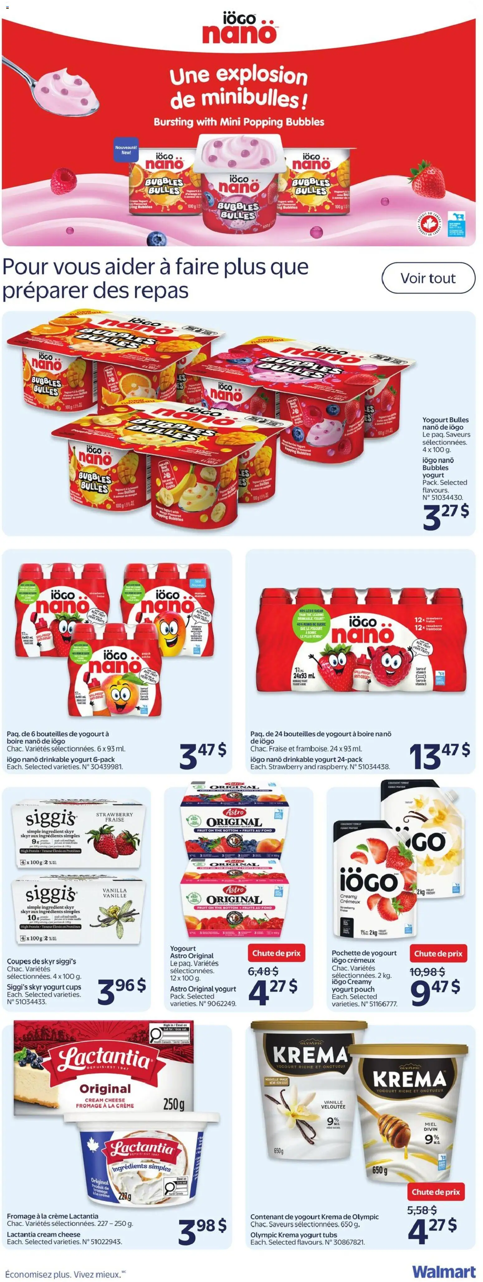 Walmart flyer valid from Oct 1, 2026 | Page: 23 | Products: Skyr, Cream, Cream cheese, Ingredients