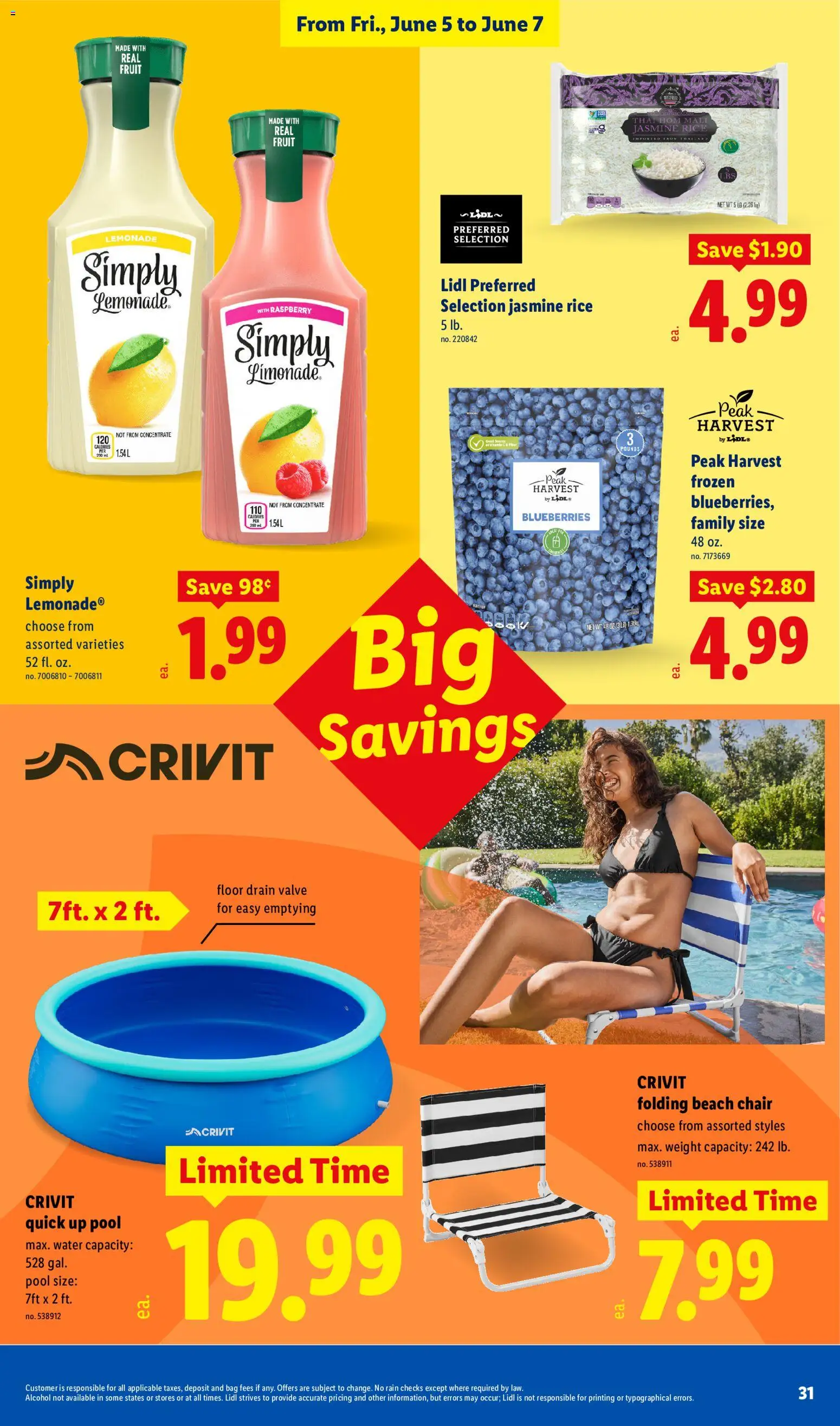 Lidl Weekly Ad - valid from 03.06.2026 | Page: 31 | Products: Rice, Blueberries, Raspberry, Bag