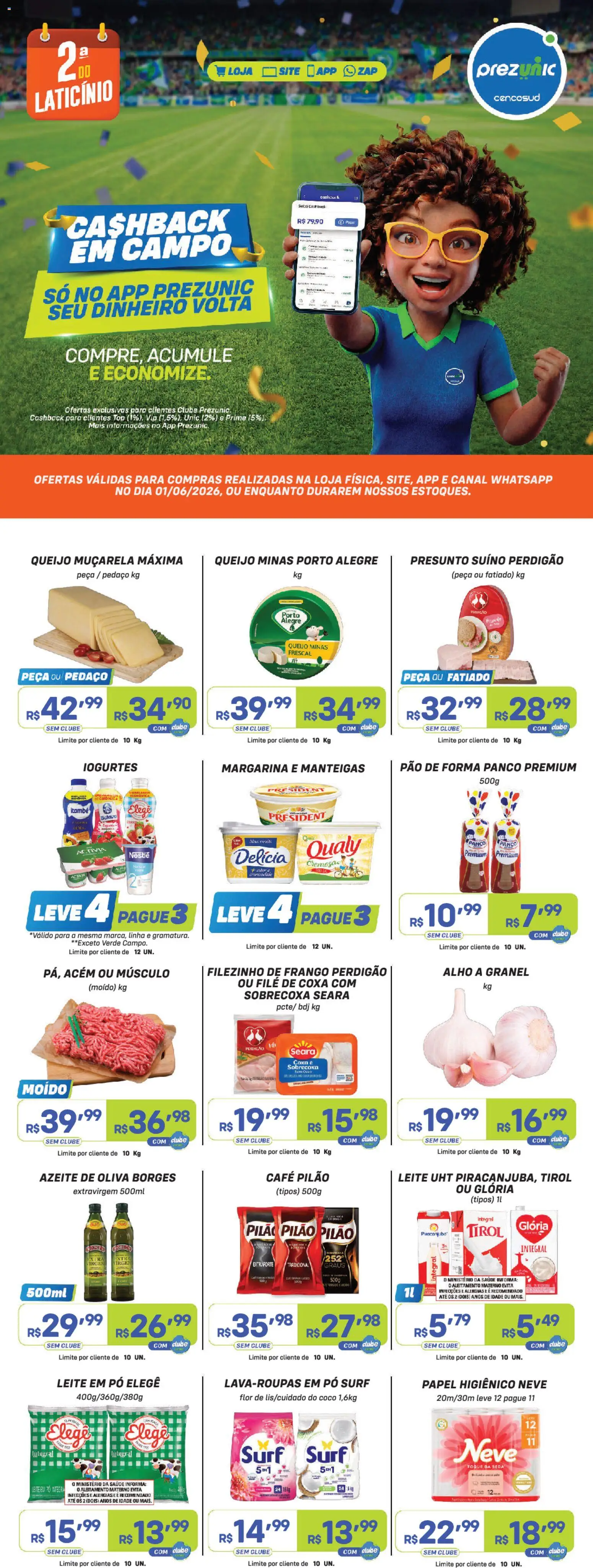Prezunic Folheto - válido de 01.06.2026 | Página: 1 | Produtos: Coco, Pó, Pão, Café