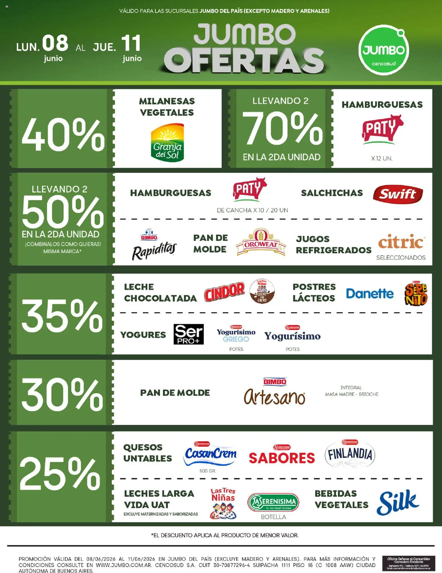 Jumbo - Ofertas | Córdoba │ válido desde el 08.06.2026 | Página: 2 | Productos: Teléfono, Molde, Leche, Pan