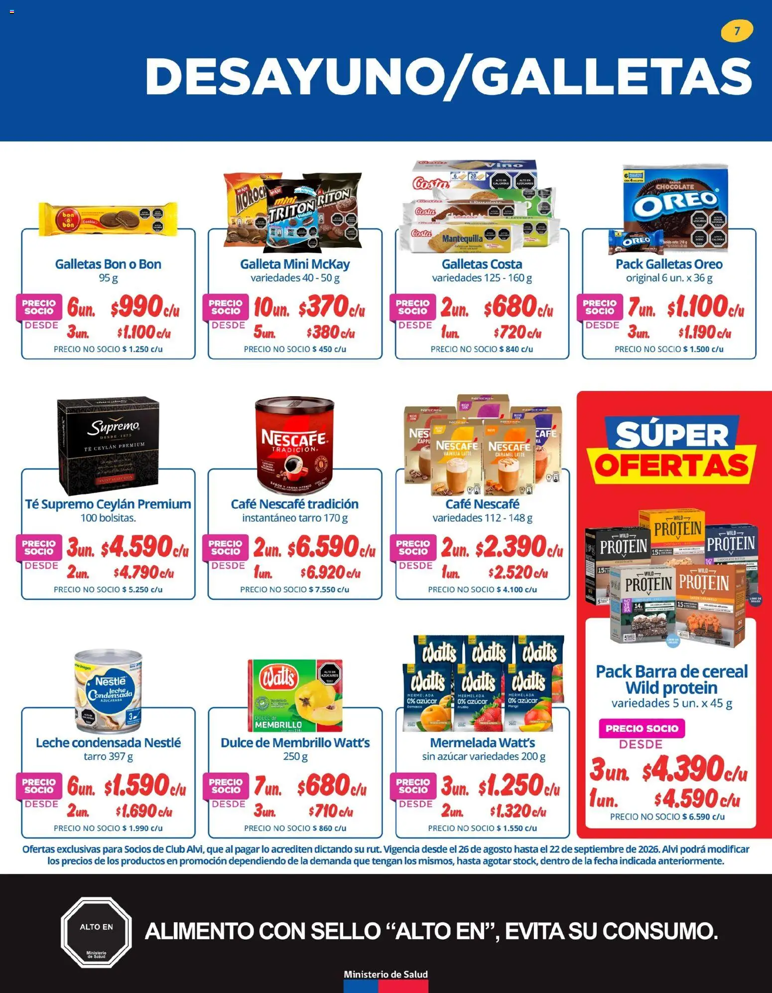 Alvi catálogo │ válido desde el 25.08.2026 | Página: 7 | Productos: Leche condensada, Vainilla, Vino, Galletas