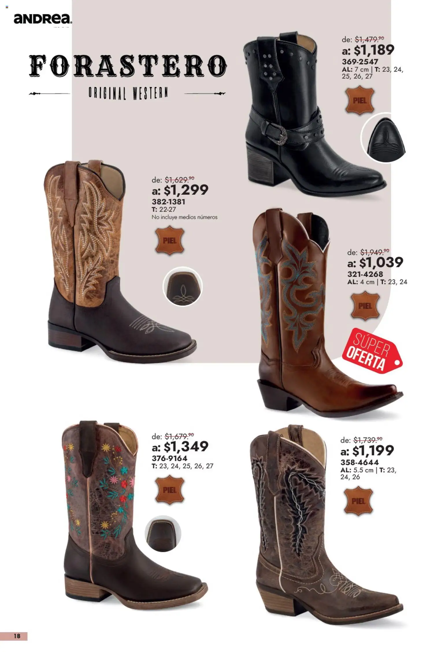 Nuevas ofertas de Andrea válidas en toda la República Mexicana desde el 13/09/2026. ¡Encuentra las mejores ofertas en Andrea catálogo Outlet! | Página: 18