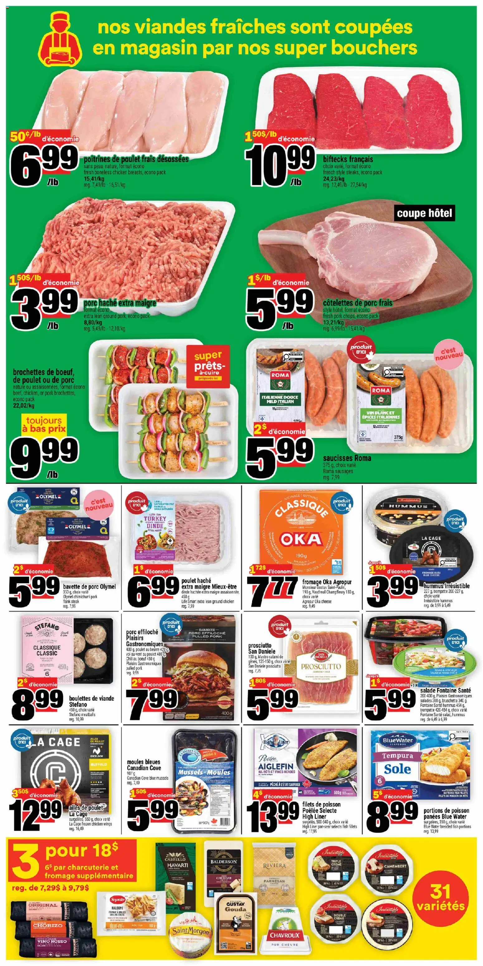 Super C flyer valid from 07.05.2026 | Page: 9 | Products: Turkey, Cheese, Chicken, Pork