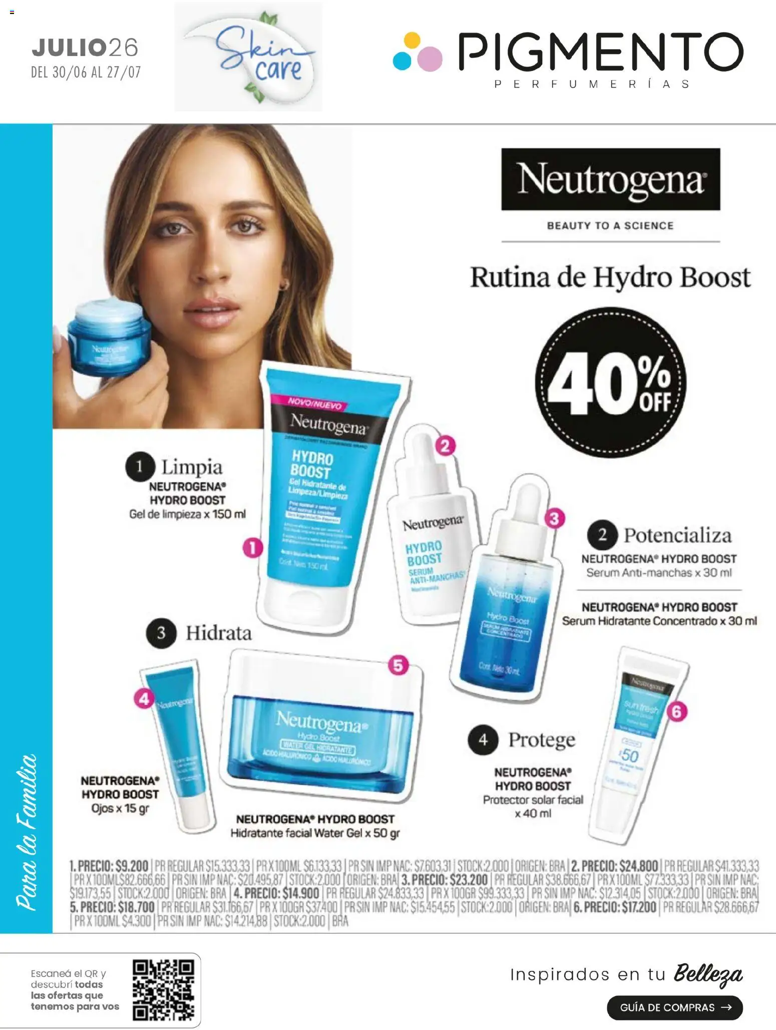 Pigmento catálogo │ válido desde el 30/06/2026 | Página: 1 | Productos: Serum, Protector solar