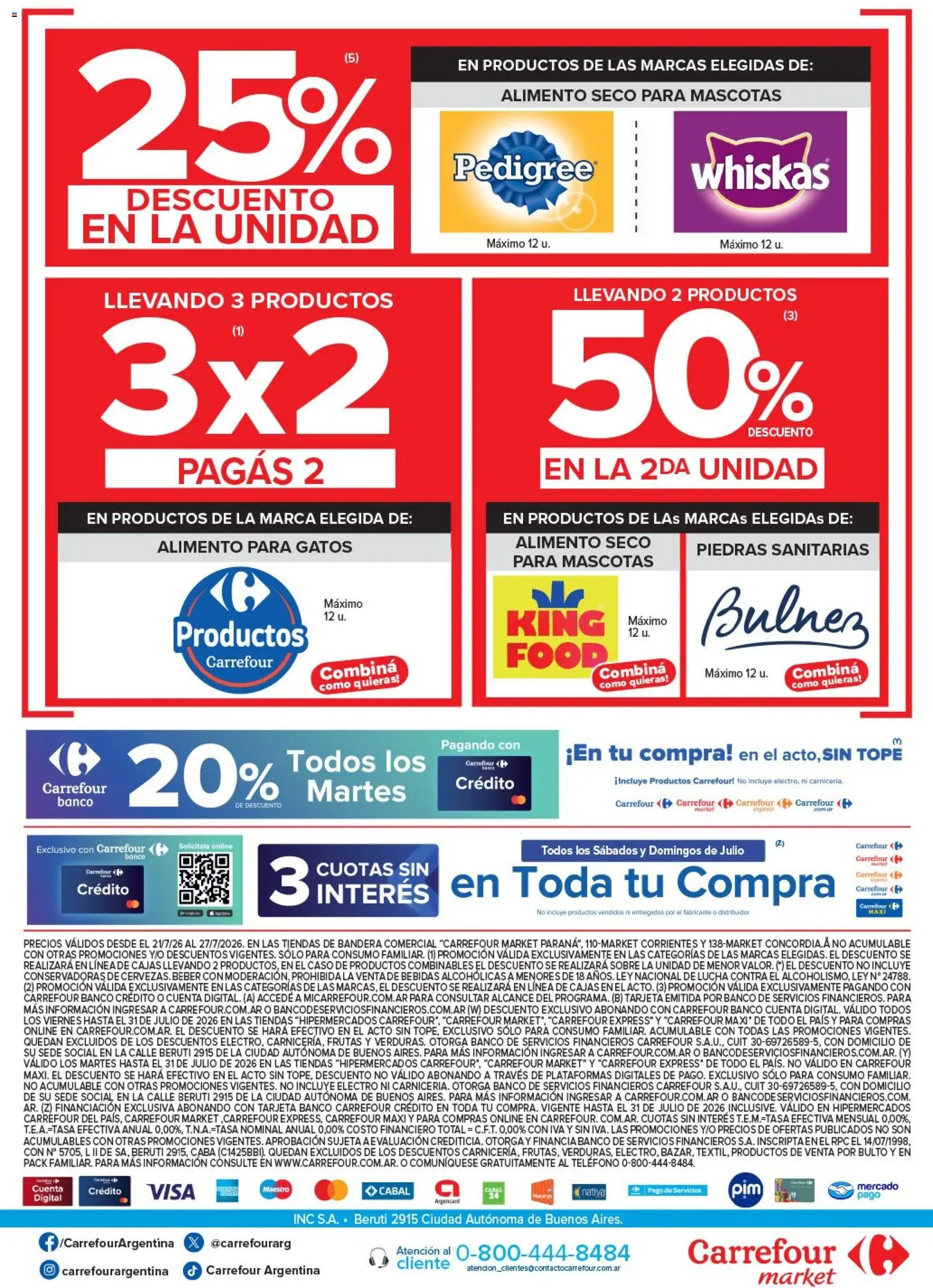 Carrefour Market - Market Corrientes │ válido desde el 21/07/2026 | Página: 6 | Productos: Teléfono, Sobre