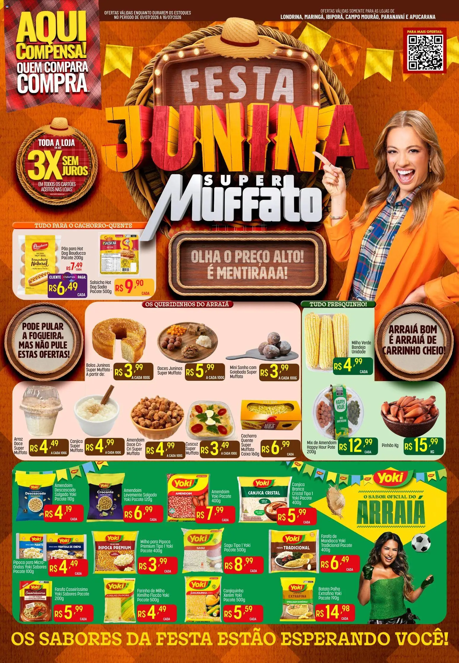 Super Muffato Folheto - válido de 01/07/2026 | Página: 1 | Produtos: Caixa, Pão, Arroz, Doces