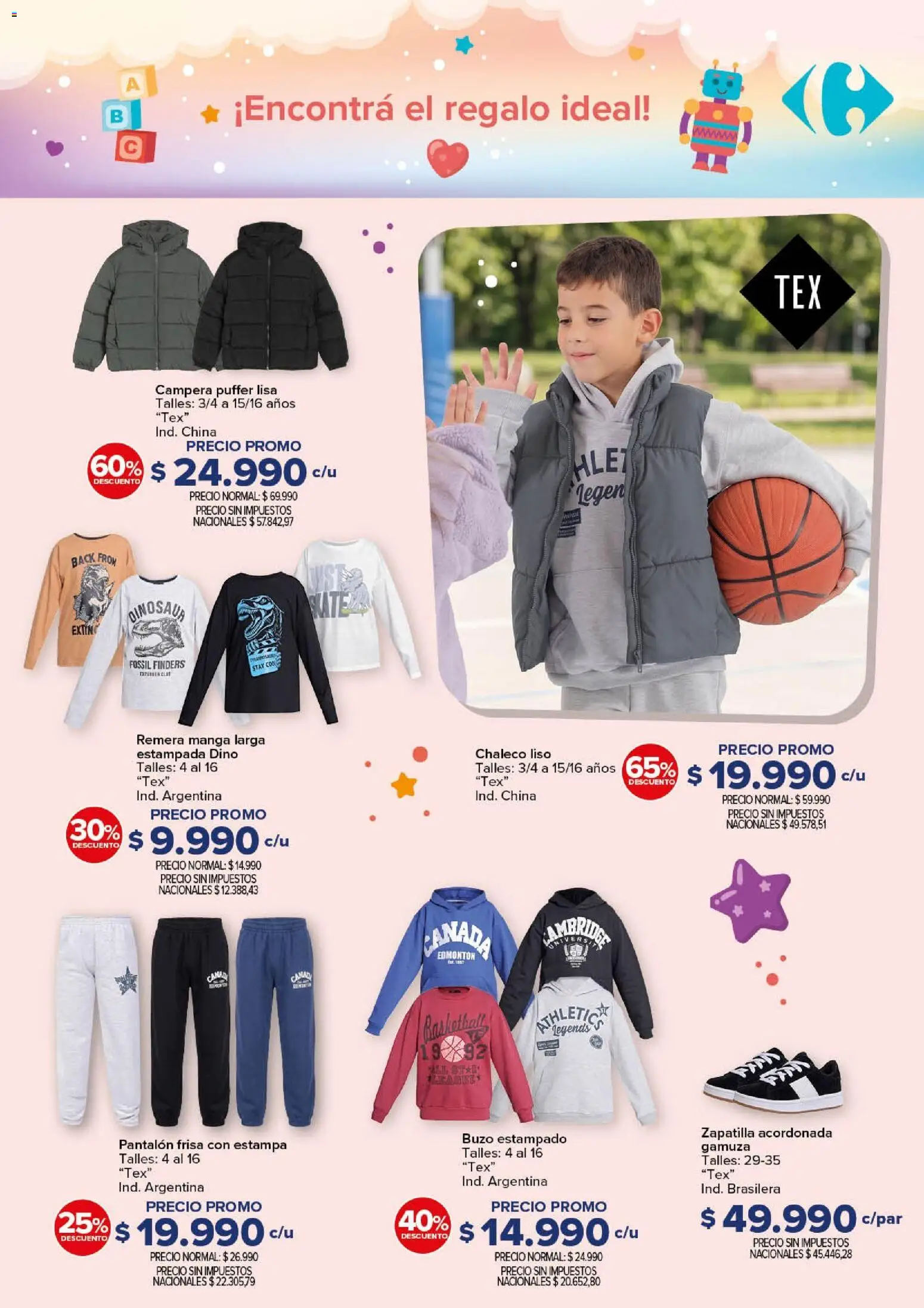 Carrefour - Dia de la Niñez │ válido desde el 23/07/2026 | Página: 33 | Productos: Manga, Remera, Buzo, Gamuza