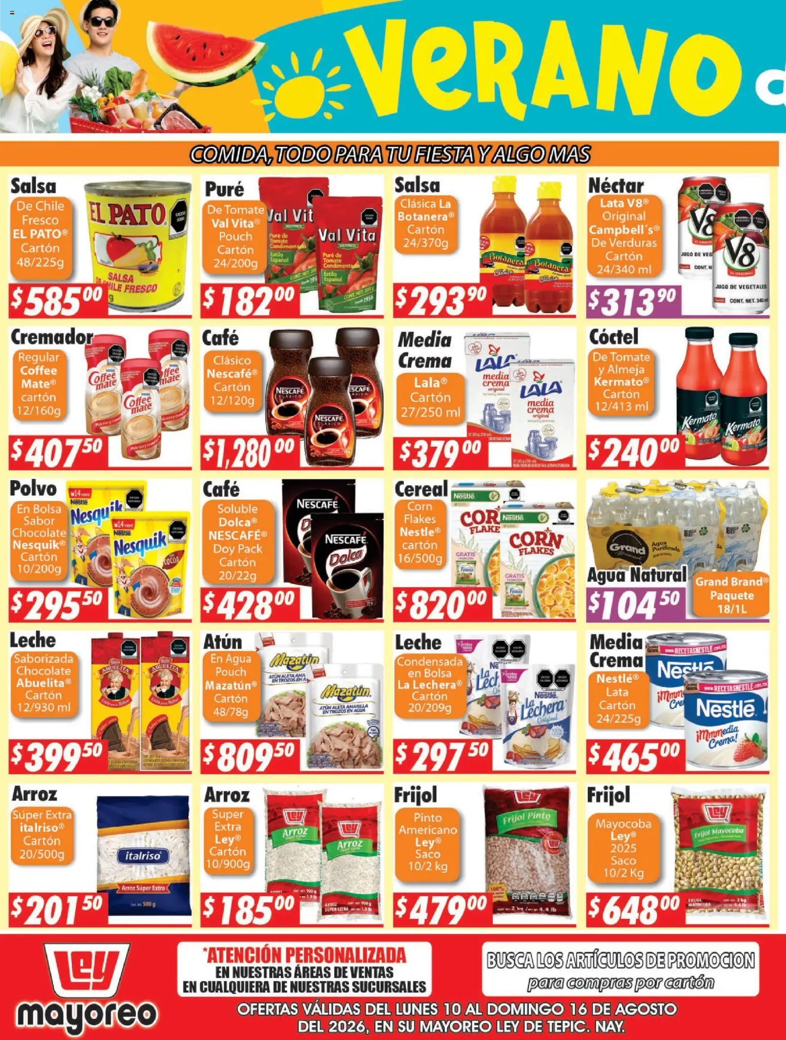 Nuevas ofertas de Casa Ley válidas en toda la República Mexicana desde el 10/08/2026. ¡Encuentra las mejores ofertas en Casa Ley folleto Tepic! | Página: 5 | Productos: Chile, Leche, Café, Puré