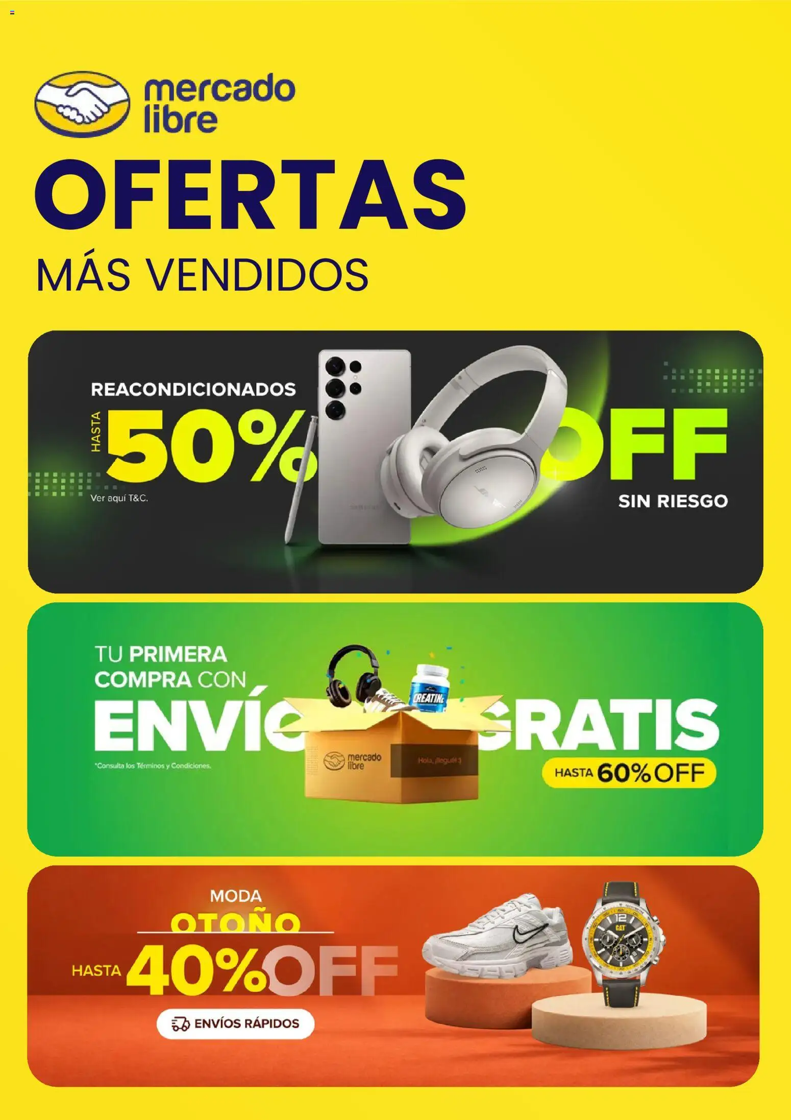 Nuevas ofertas de Mercado Libre válidas en toda la República Mexicana desde el 24/10/2026. ¡Encuentra las mejores ofertas en Mercado Libre catálogo! | Página: 1