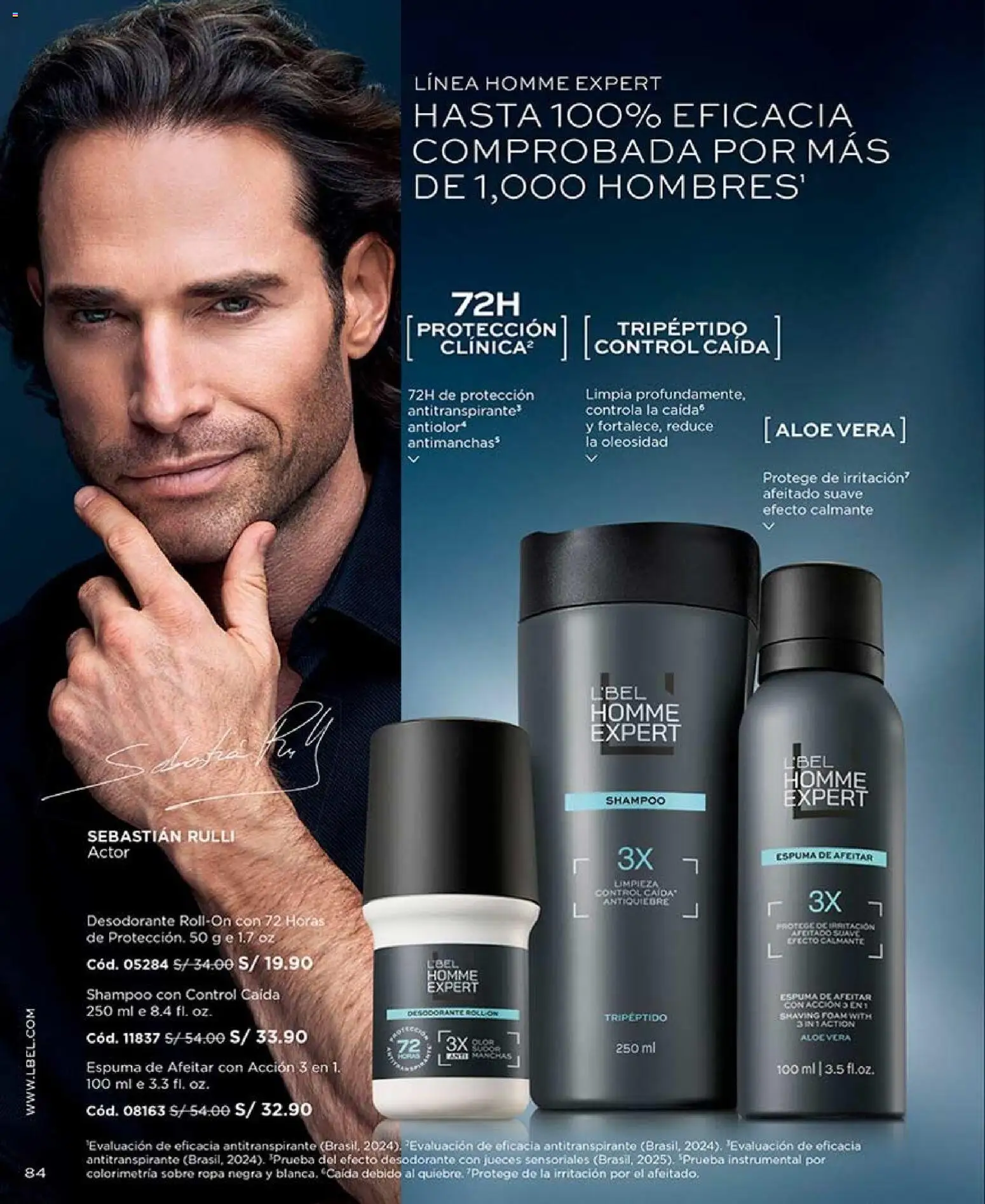 Catálogo L'Bel válido desde 20/06/2026 | Página: 84 | Productos: Espuma de afeitar, Desodorante, Antitranspirante, Ropa