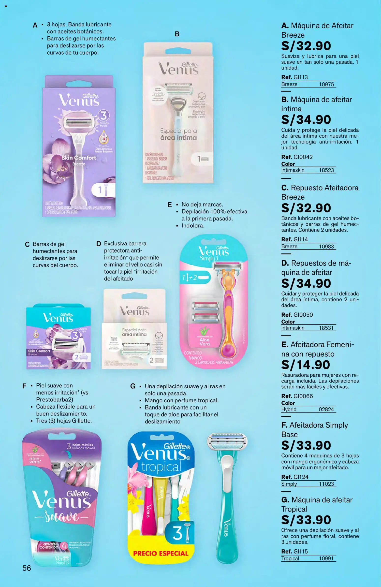 Catálogo Leonisa válido desde 04.06.2026 | Página: 56 | Productos: Maquina de afeitar, Perfume