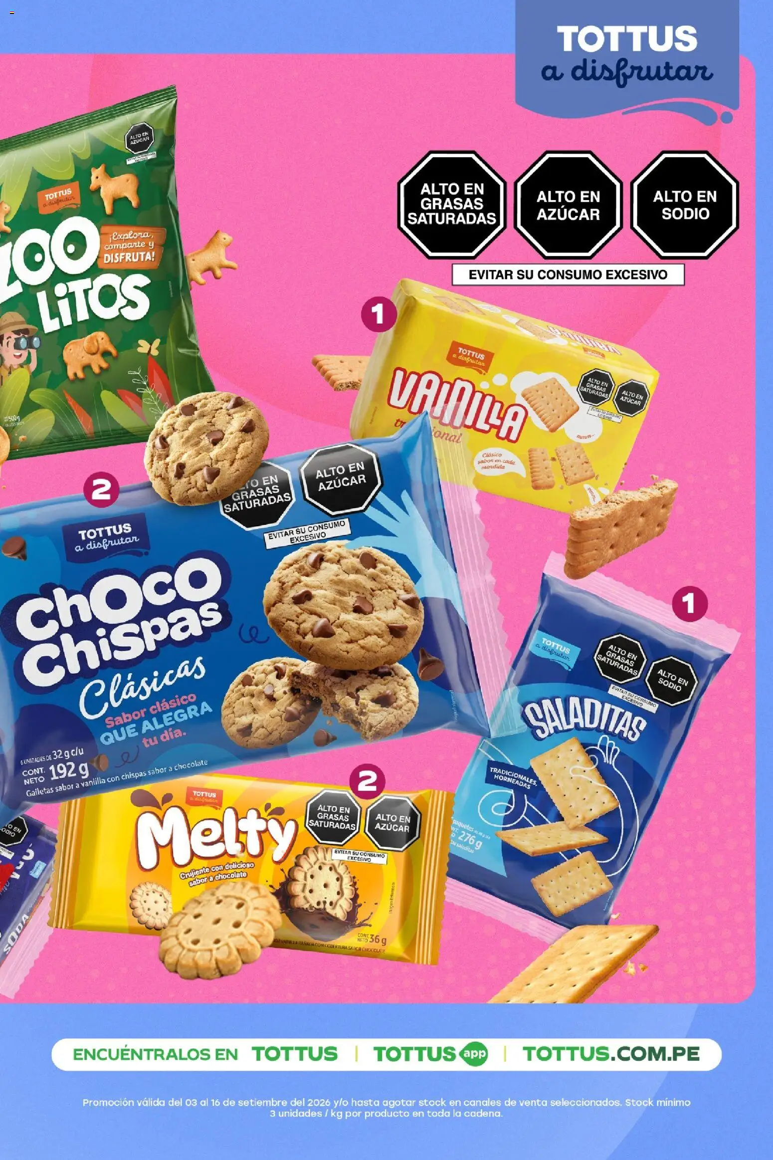 Catálogo Tottus válido desde 03/09/2026 | Página: 12 | Productos: Vainilla, Chocolate, Galletas, Azúcar