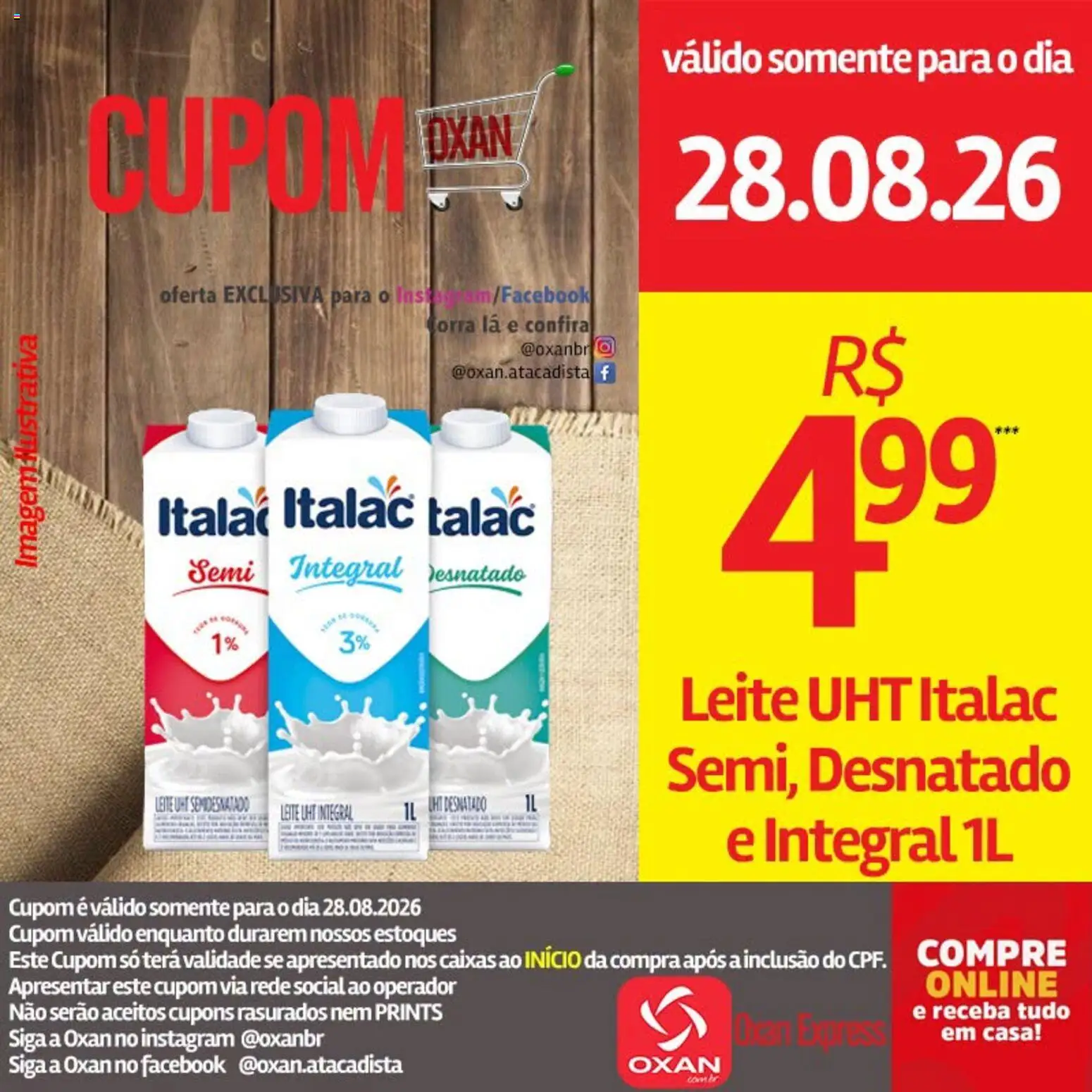 Oxan Atacadista Folheto - válido de 28/08/2026 | Página: 18 | Produtos: Leite