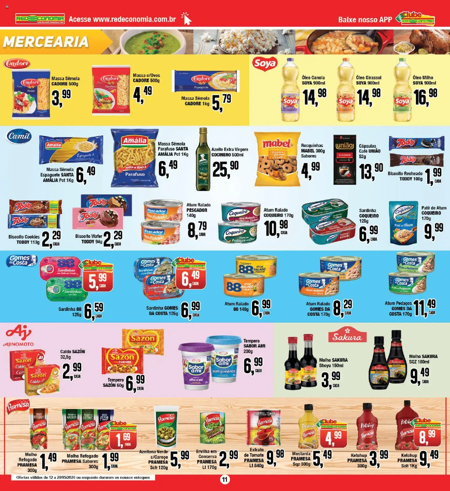 RedEconomia Folheto - válido de 12.05.2026 | Página: 11 | Produtos: Ervilha, Biscoito, Azeite, Sardinha