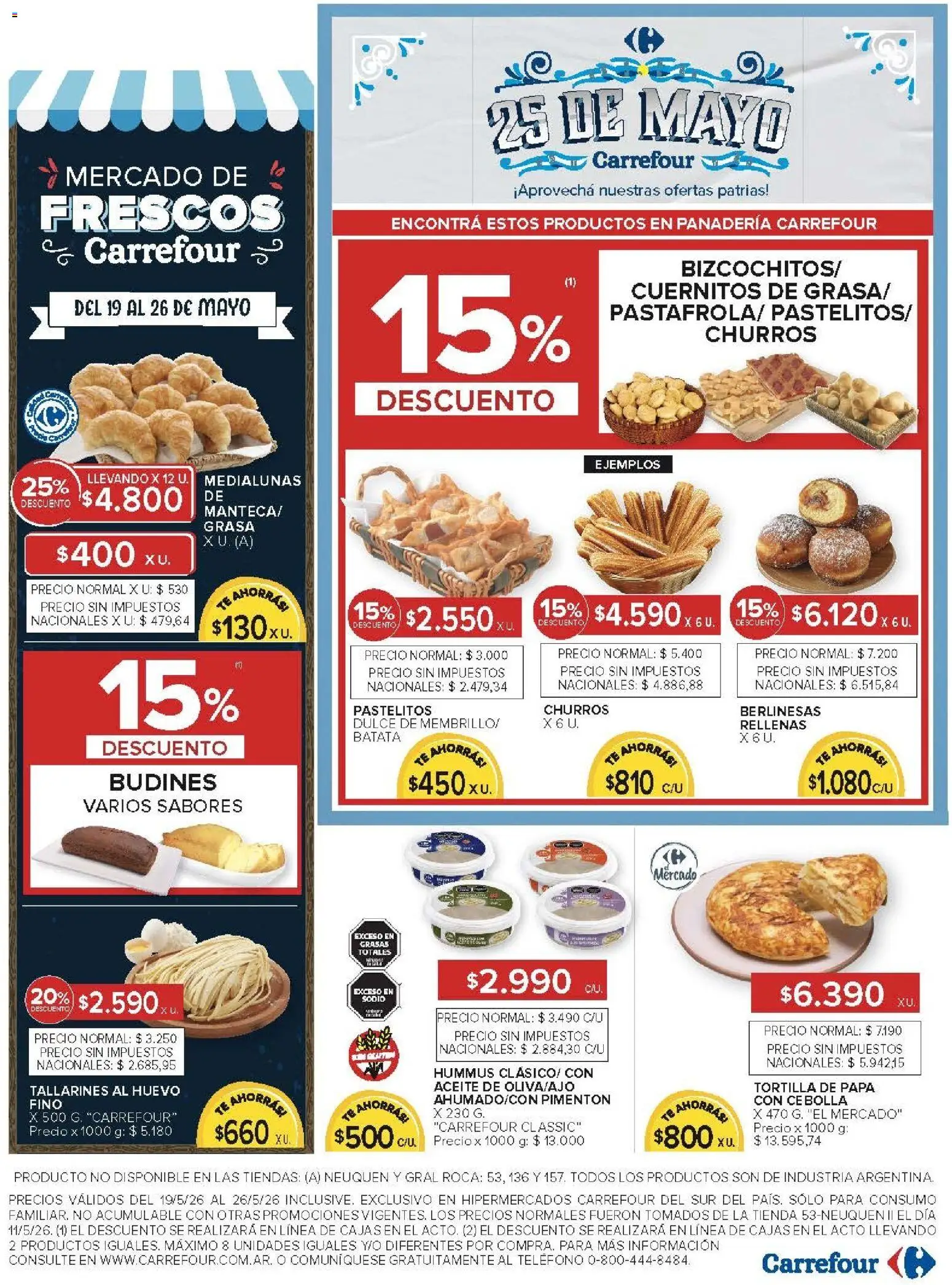 Carrefour - AHORRO FINDE MES │ válido desde el 19.05.2026 | Página: 5 | Productos: Panadería, Cebolla, Papa, Pimentón